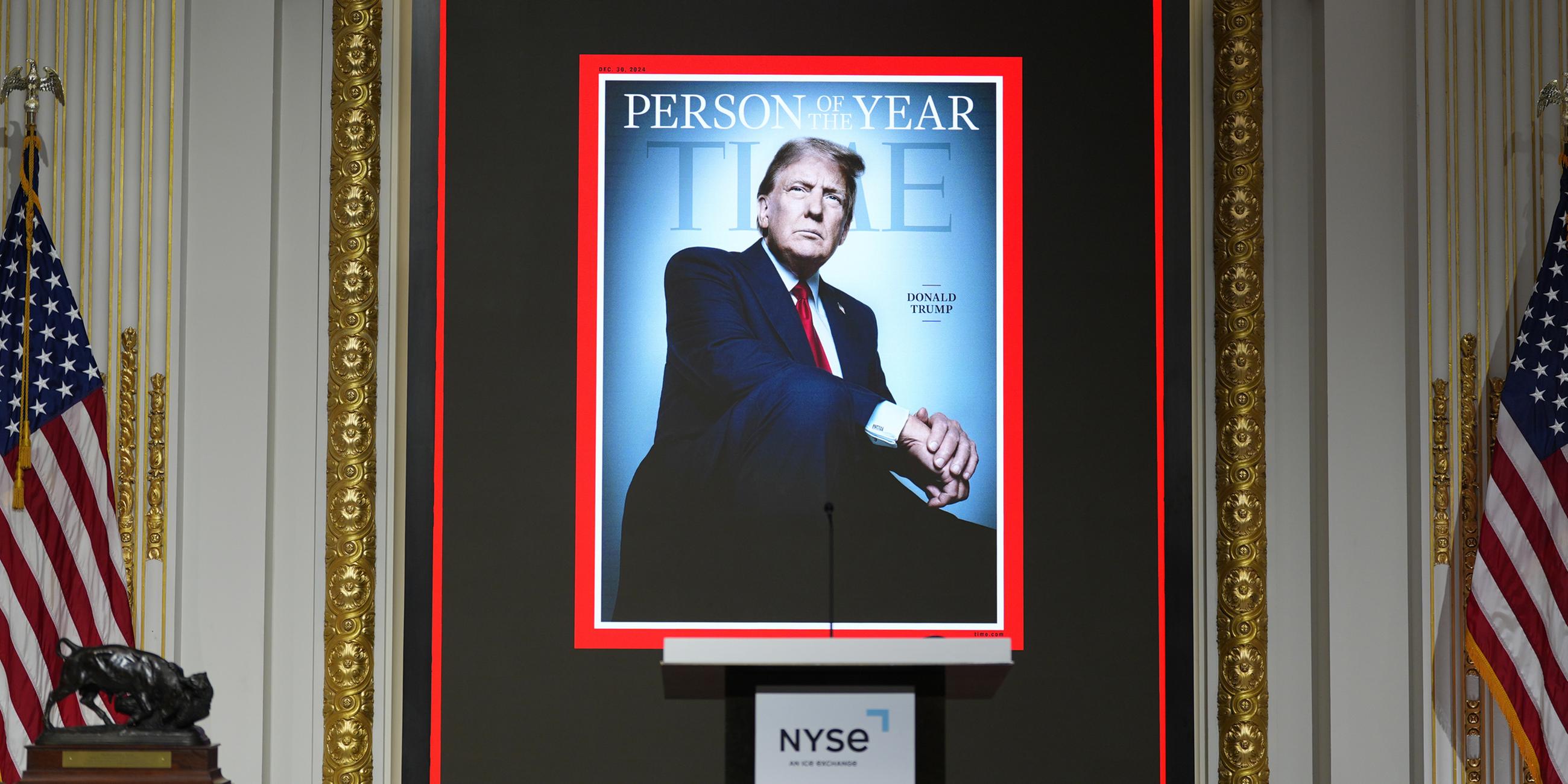 Das Titelbild der Person des Jahres des US-amerikanische "Time"-Magazins zeigt den designierten US-Präsidenten Donald Trump