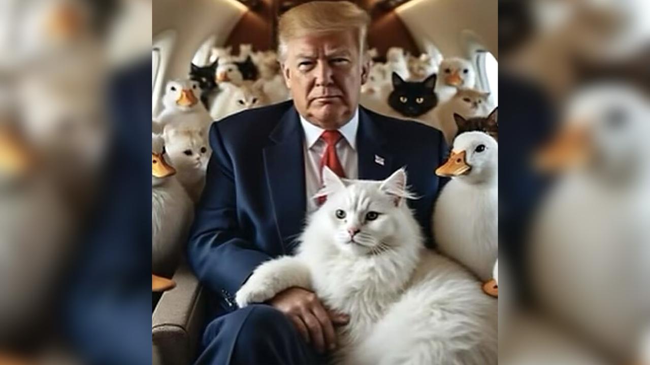 Donald Trump mit Katze