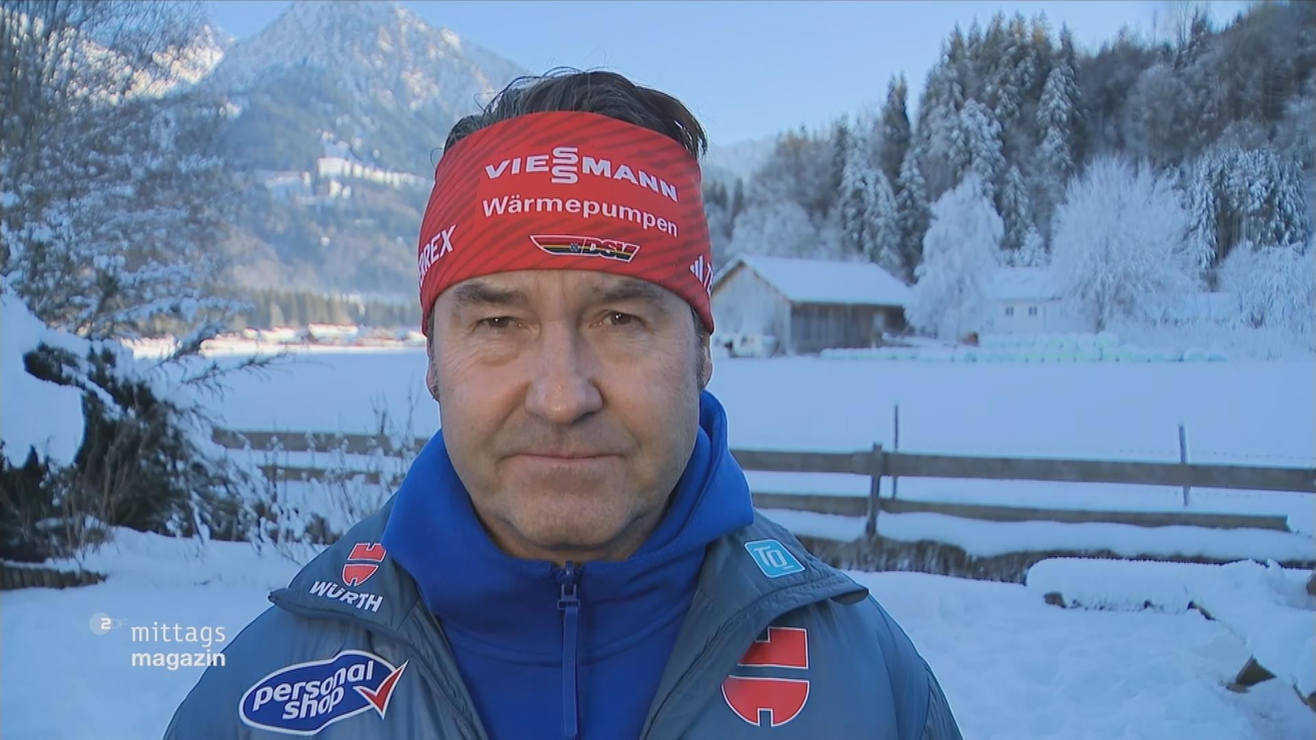 Horst Hüttel, DSV-Sportdirektor Skisprung, im ZDF-Interview