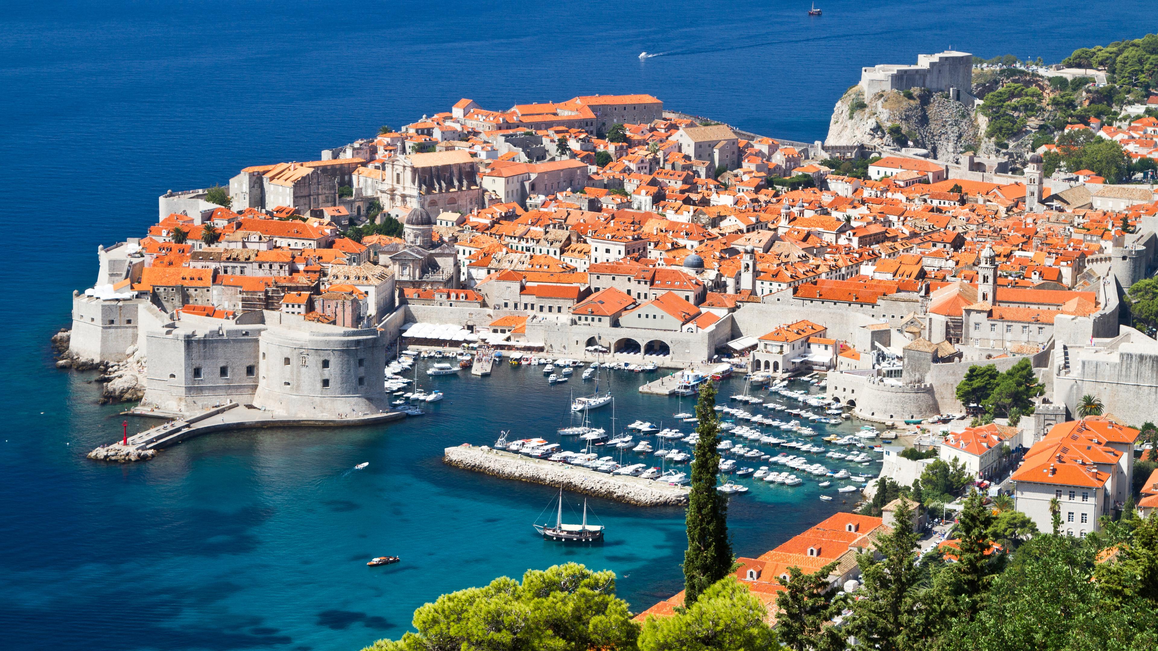 Die Altstadt von Dubrovnik von oben.