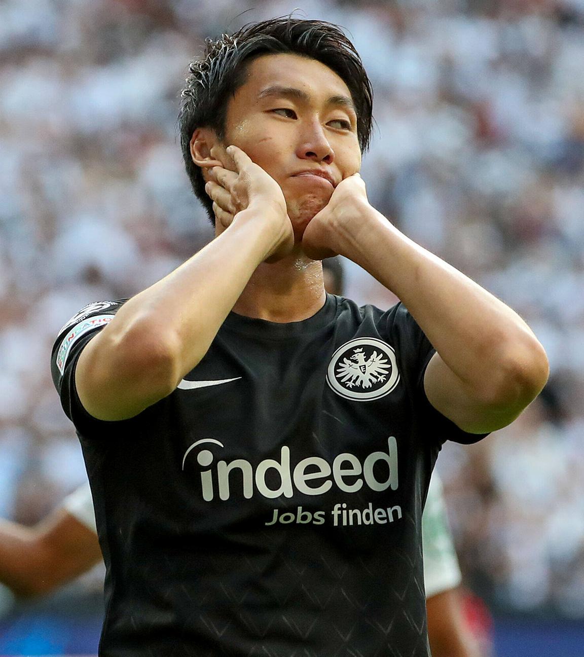 Daichi Kamada von Eintracht Frankfurt enttäuscht nach Niederlage gegen Sporting Lissabon am 07.09.2022 in Frankfurt.