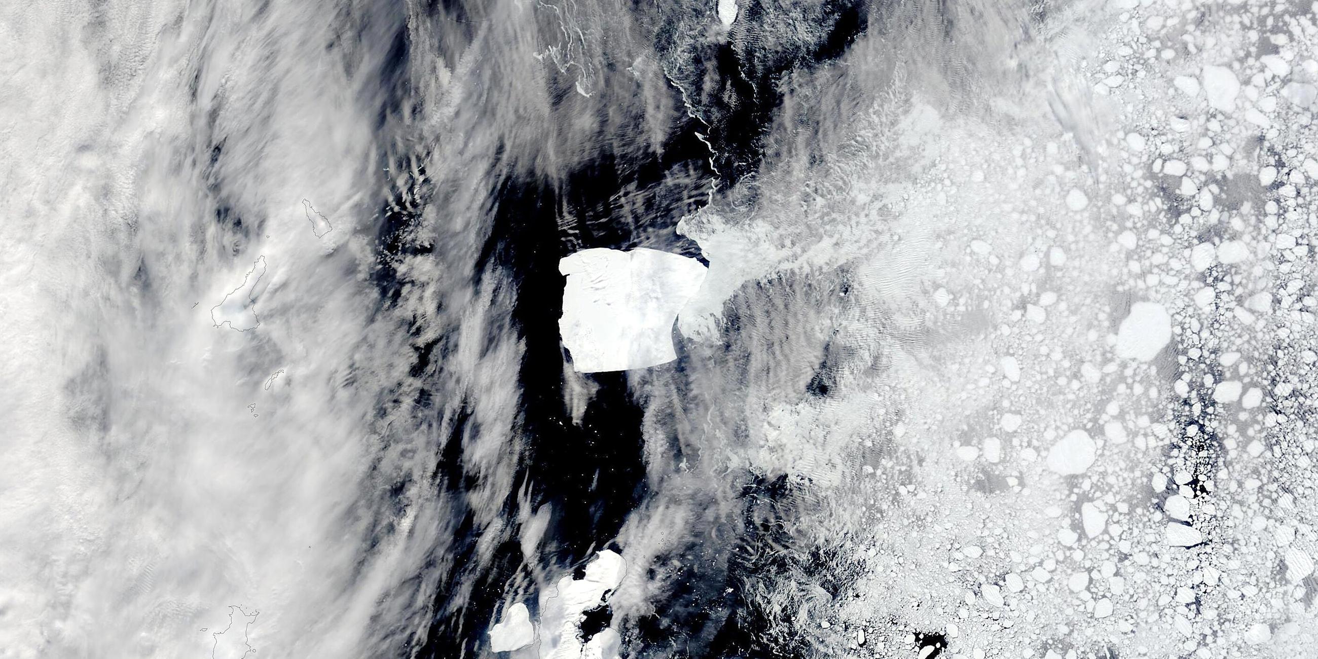 Größter Eisberg der Welt -  Eisberg A23a