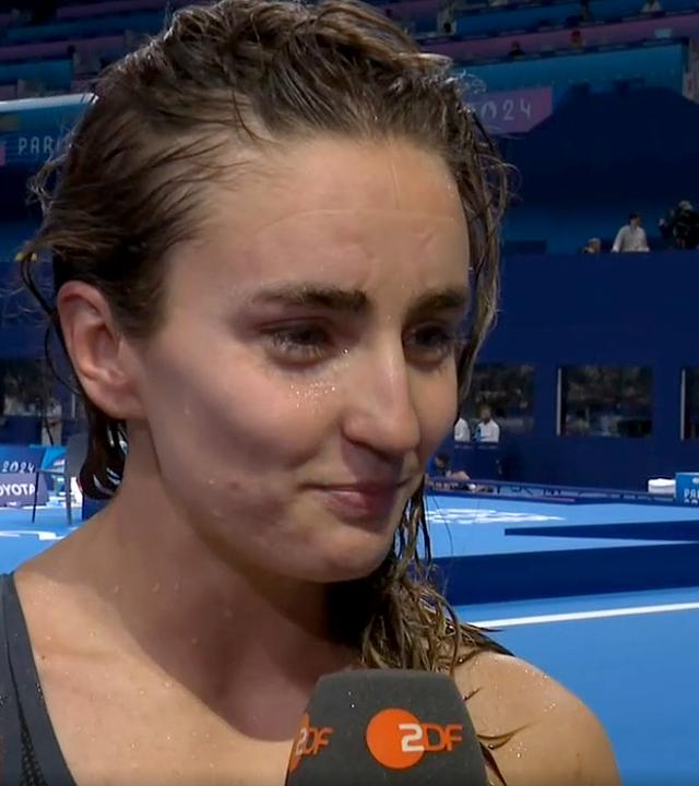 Para-Schwimmerin Elena Krawzow im Gespräch mit dem ZDF am 05.09.24.