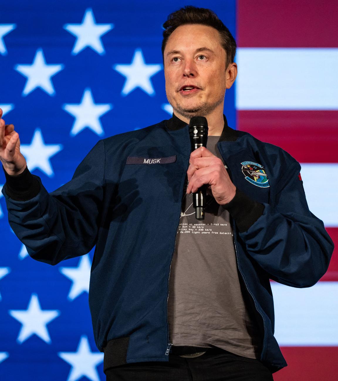 Elon Musk am 26.10.2024 in Lancaster.