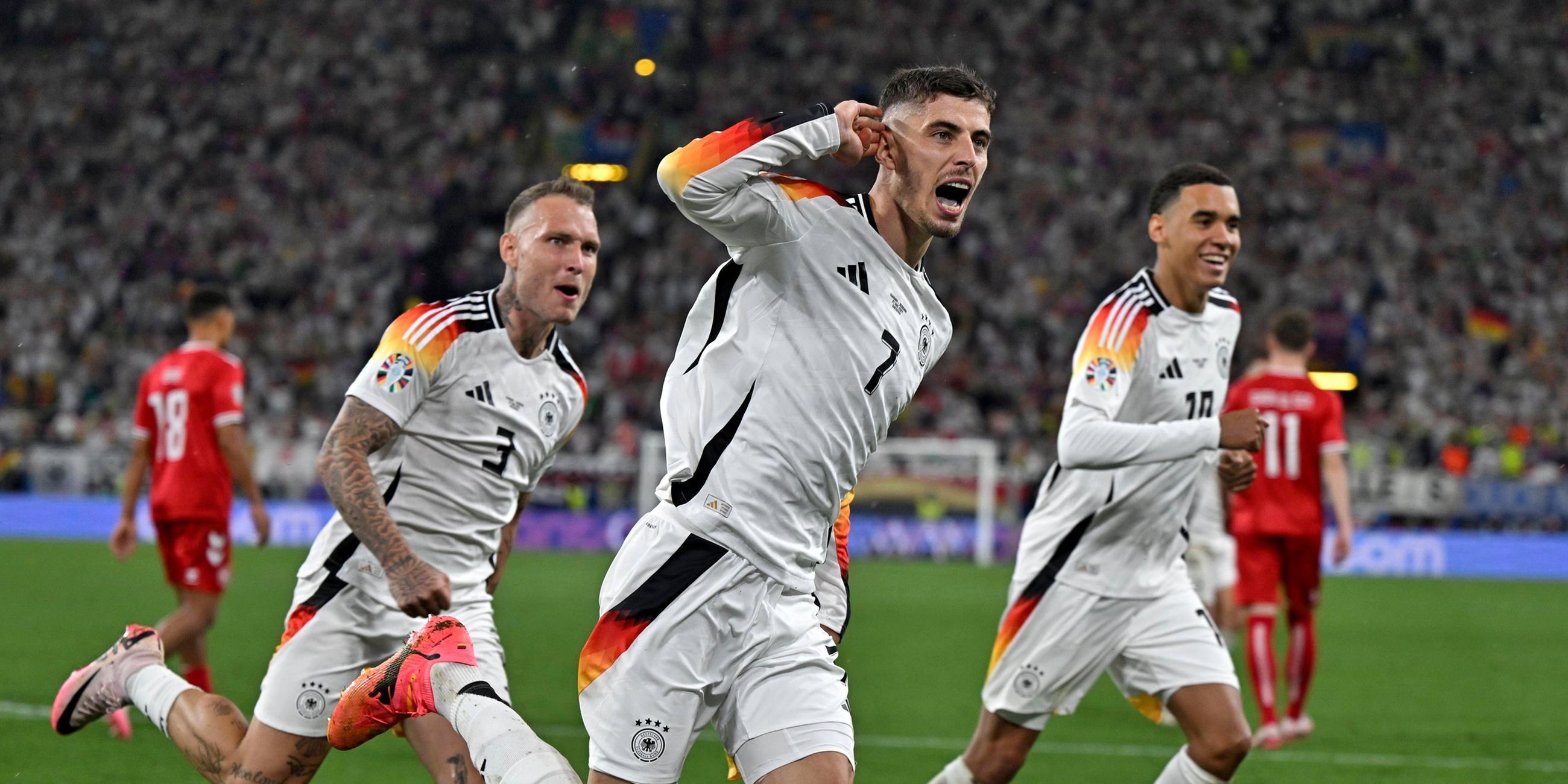 Kai Havertz beim Achtelfinale im Torjubel