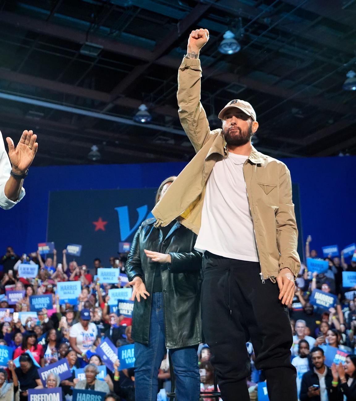 Rapper Eminem und Ex-Präsident Obama