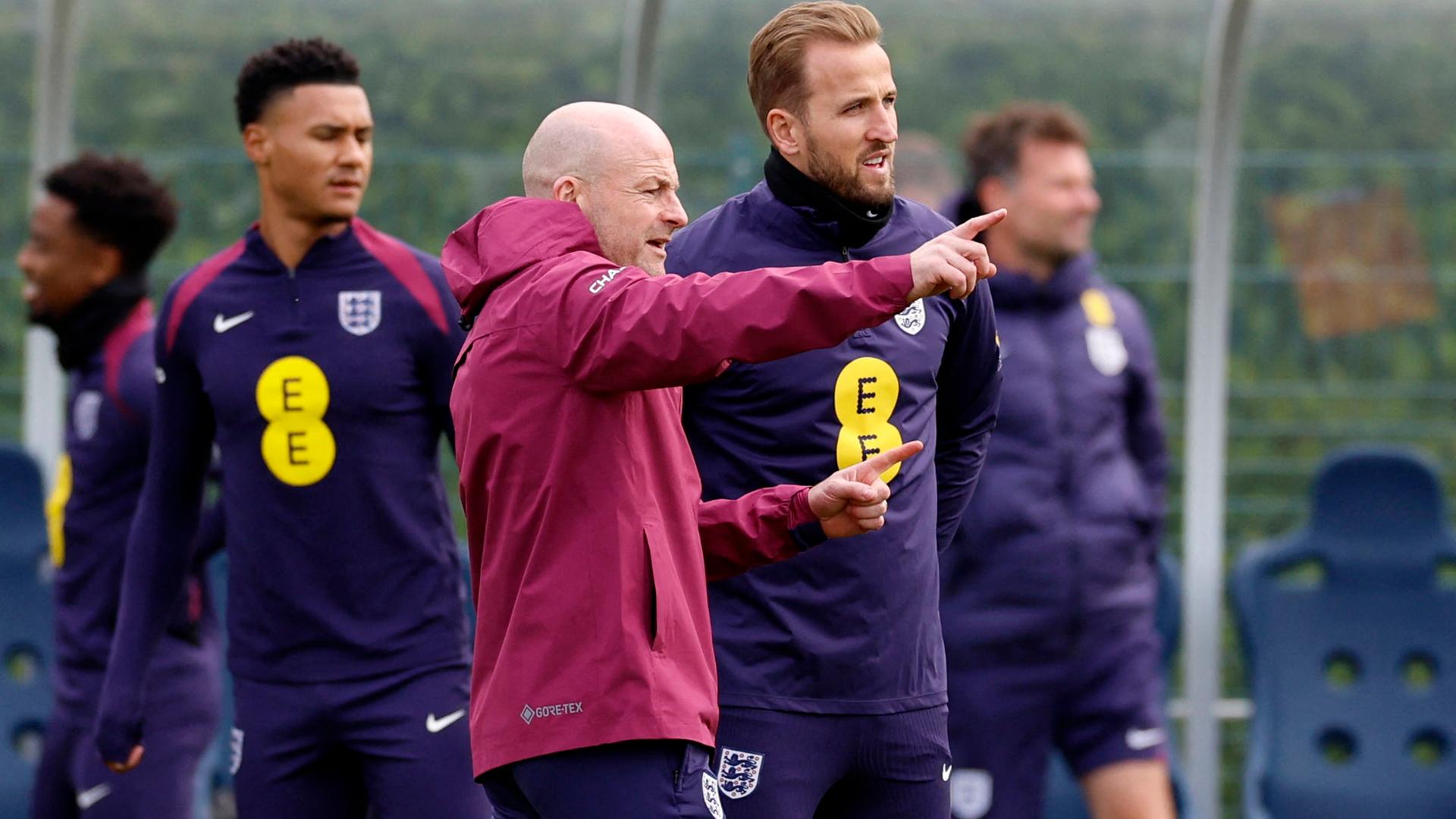 England-Kapitän Harry Kane und Interimstrainer Lee Carsley