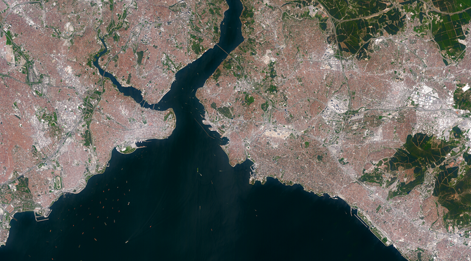 Satellitenaufnahme von Istanbul
