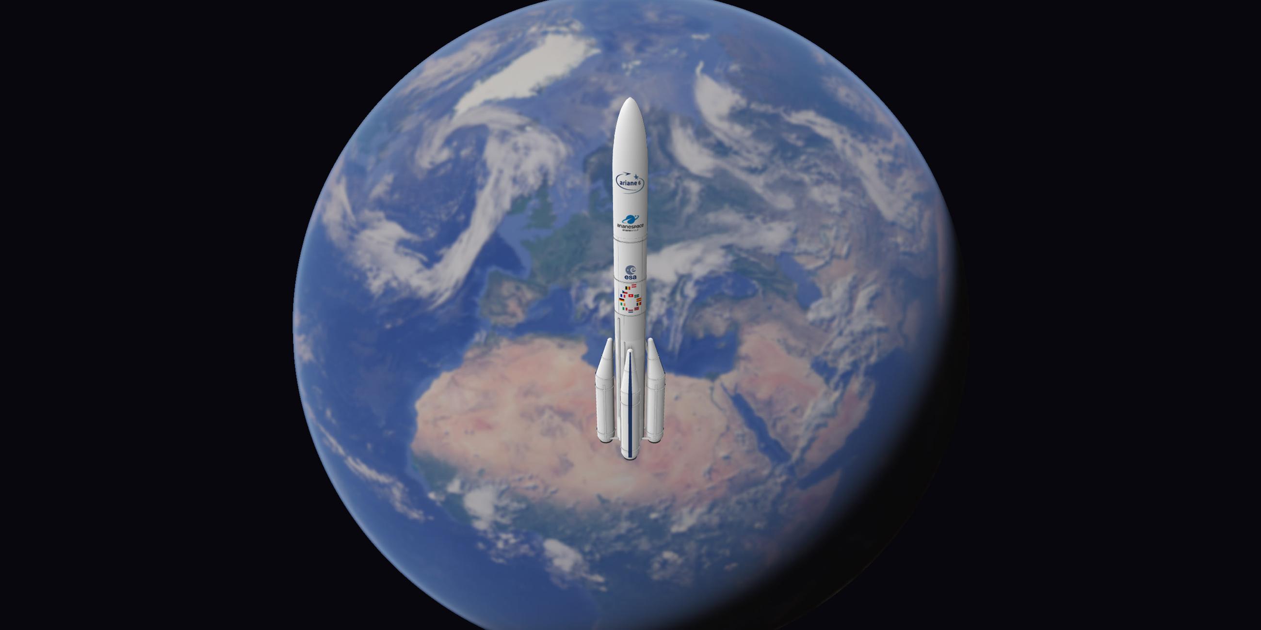 Simulation der ESA-Rakete Ariane 6