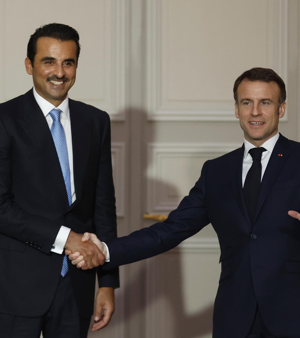 Scheich Tamim und Emmanuel Macron