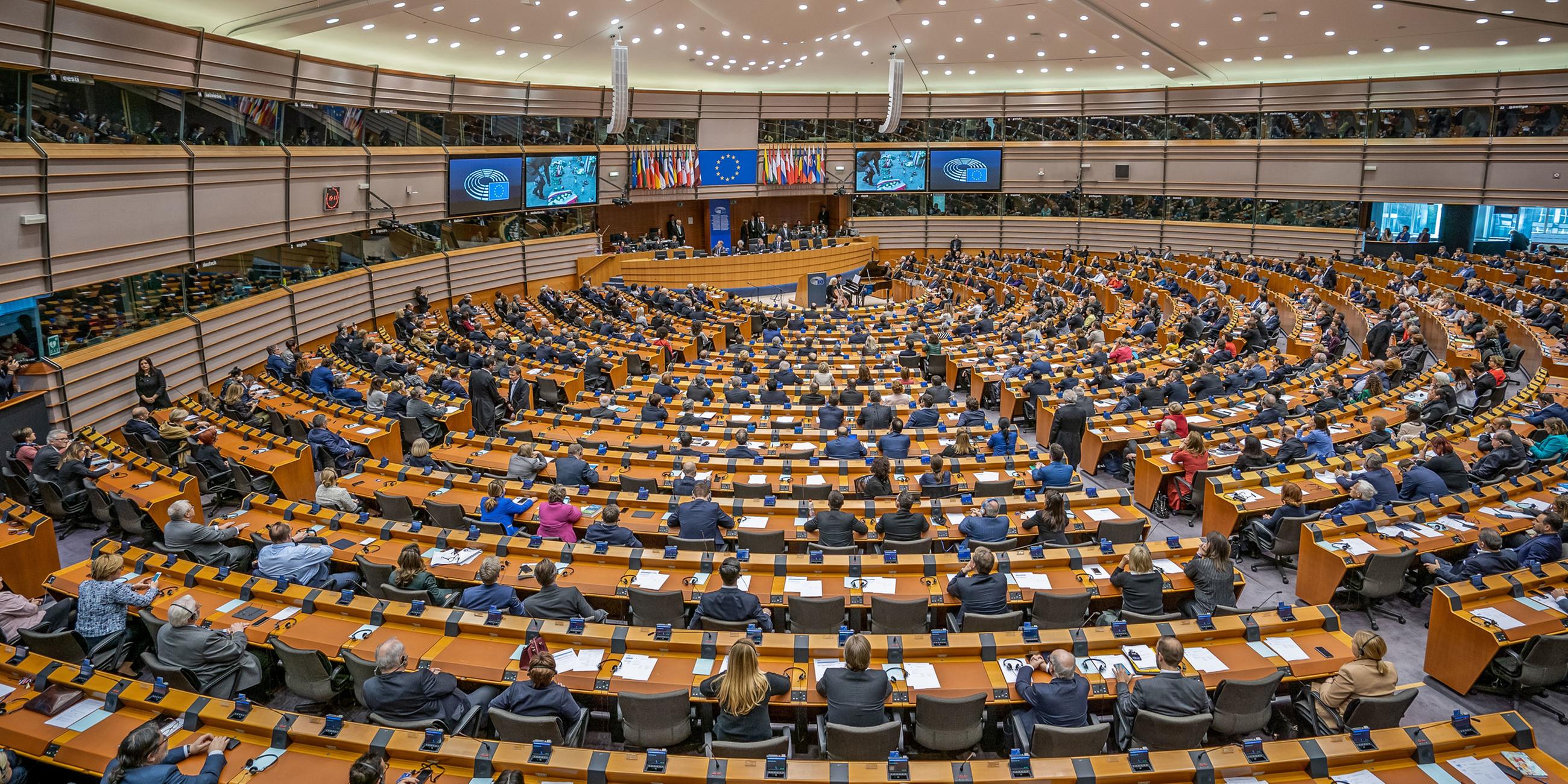 Die Mitglieder des Europäischen Parlaments sind im Plenarsaal am 29.01.2020 in Brüssel versammelt