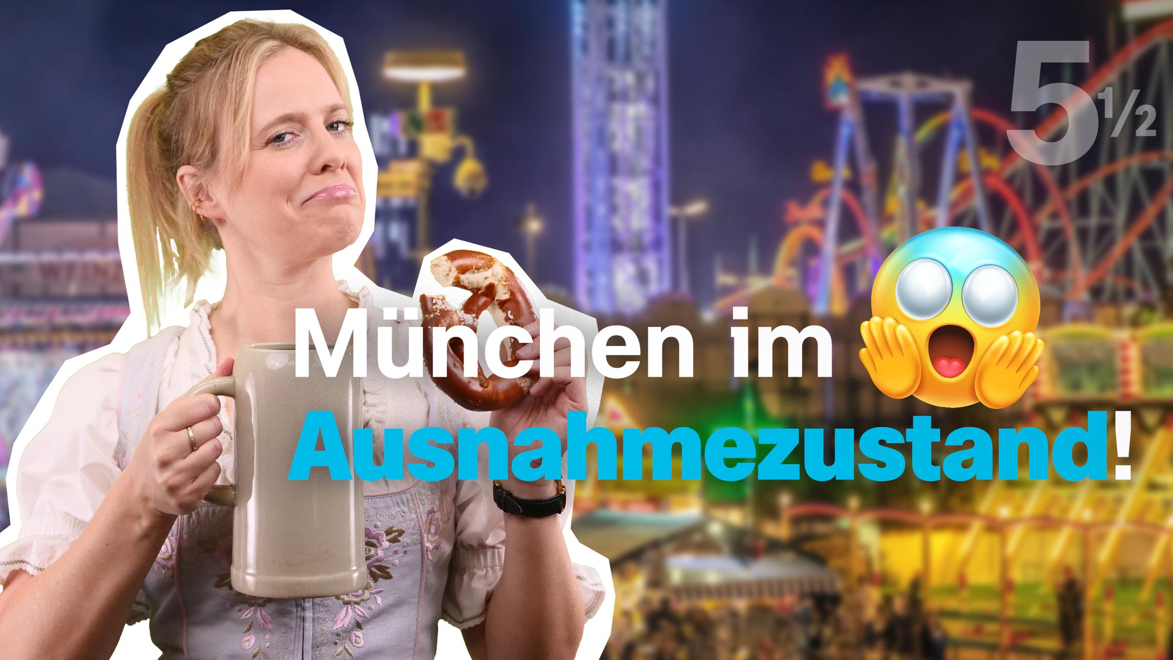 Linda mit Dirndl und Weißbier