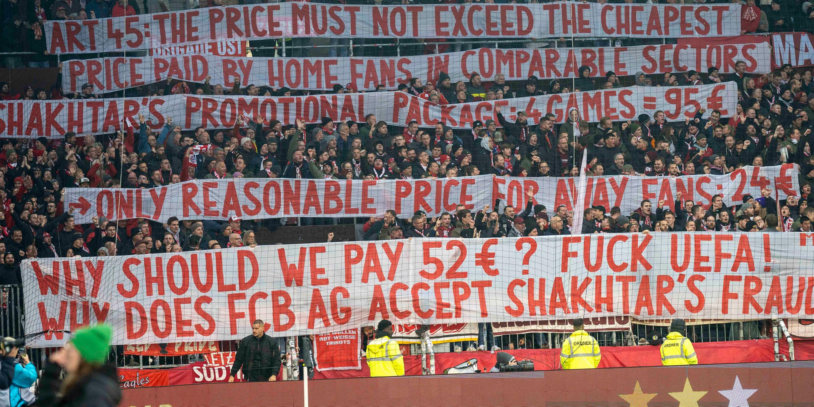 Fanprotest der Bayern München Fans