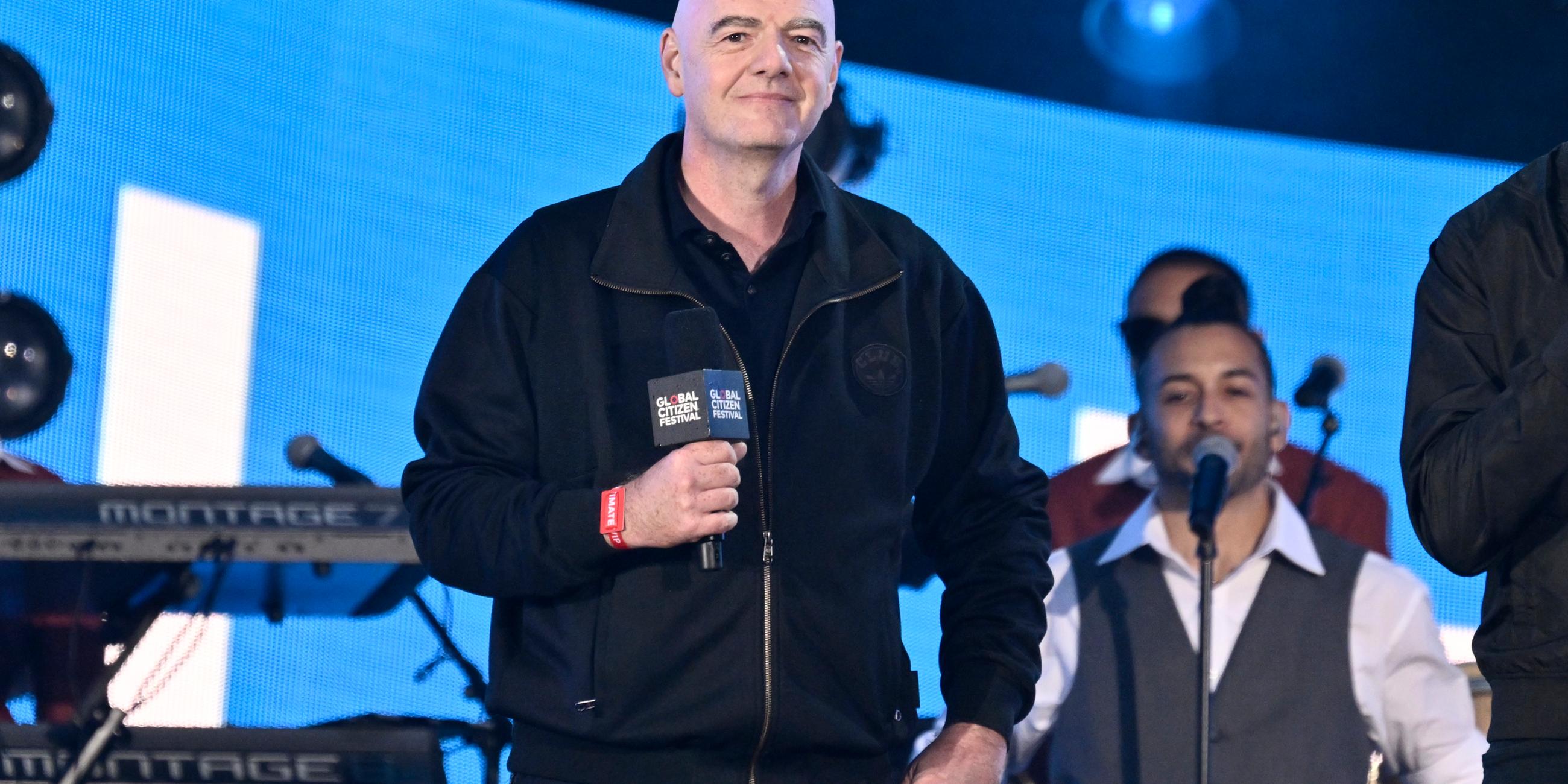 FIFA-Präsident Gianni Infantino während des "Global Citizen Festivals" in New York.