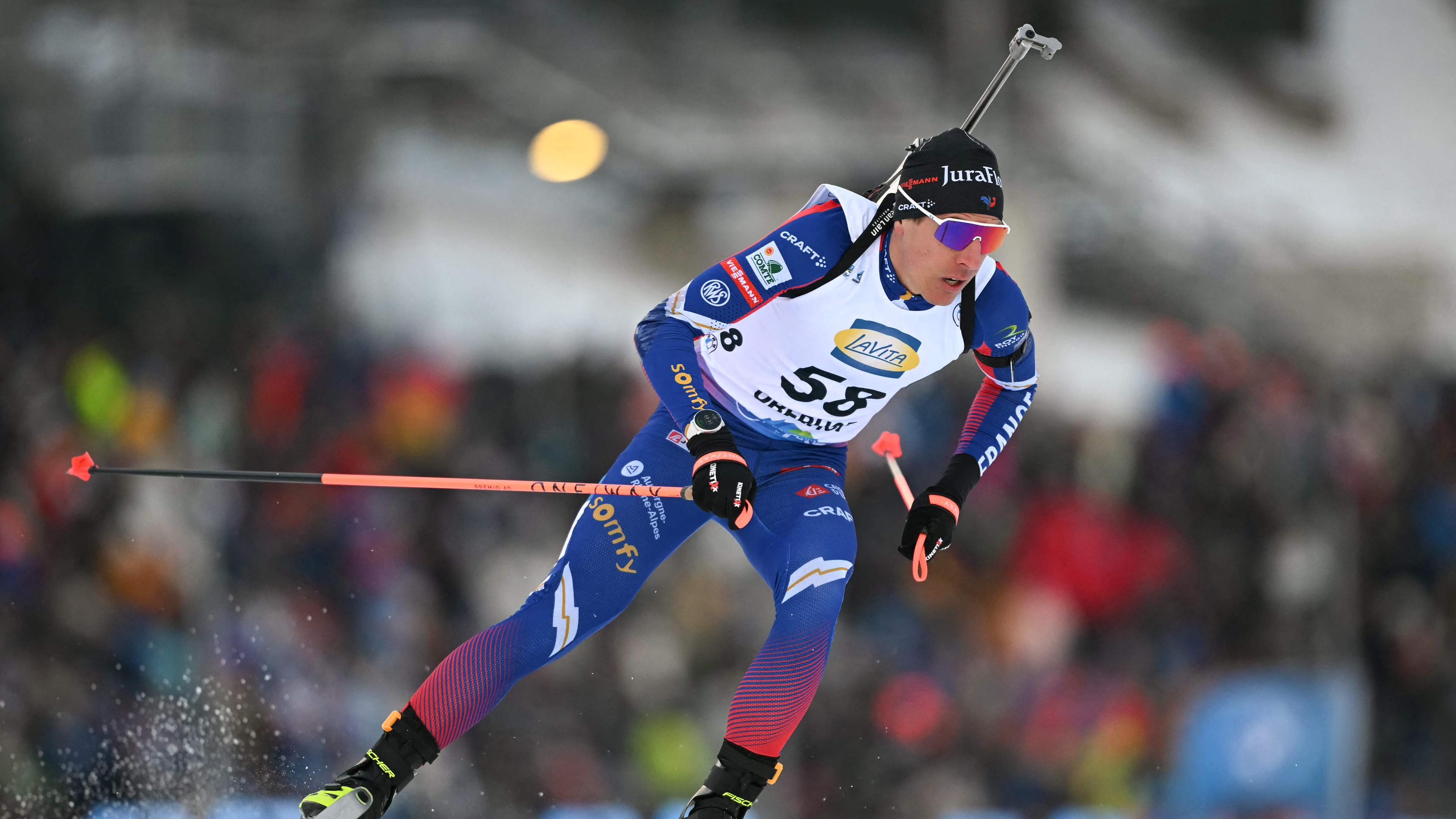 Quentin Fillon-Maillet in Oberhof in Aktion