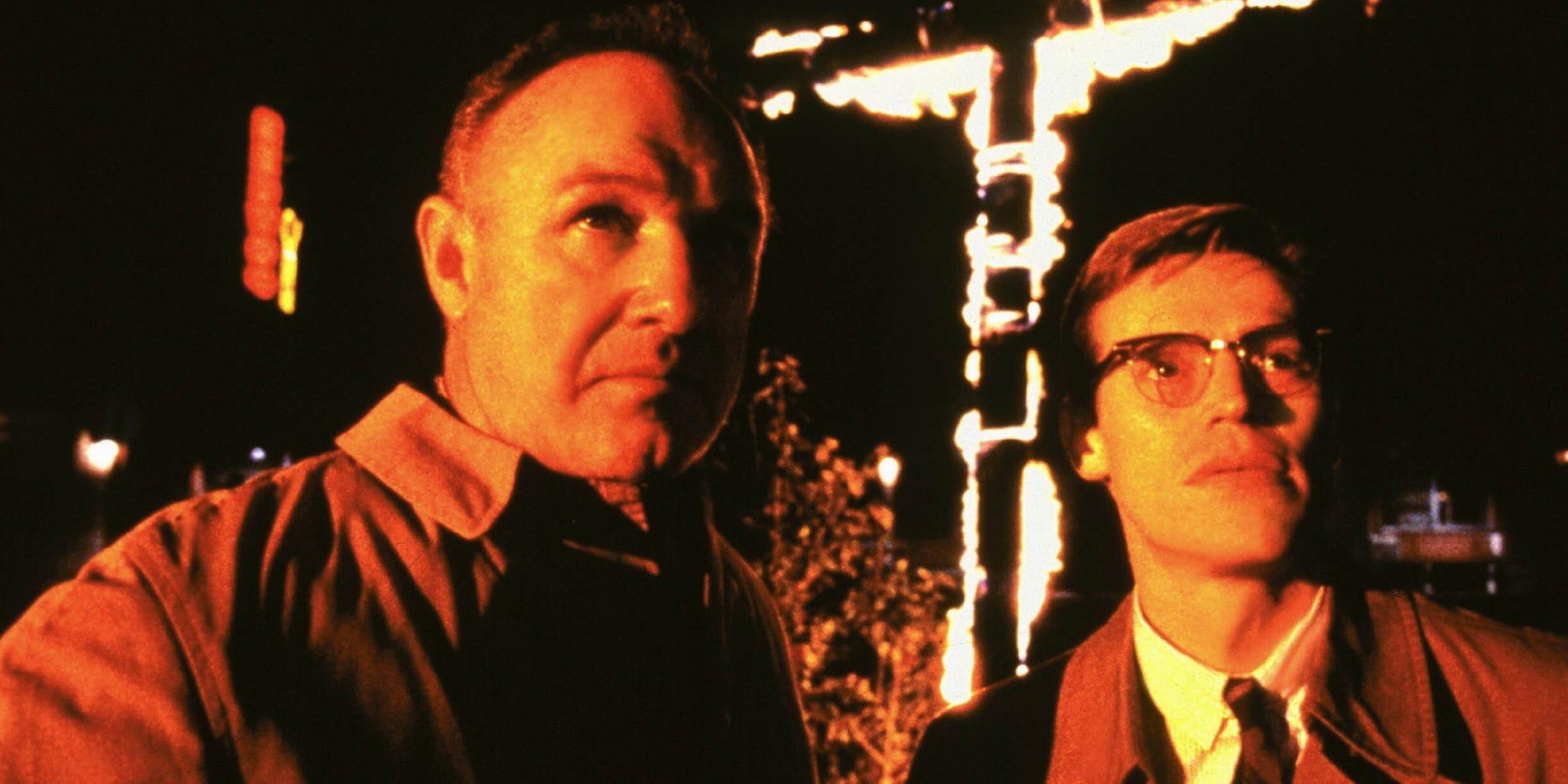 Archiv: Gene Hackman (l) und Willem Dafoe in einer Filmszene von "Mississippi Burning" (USA 1988)