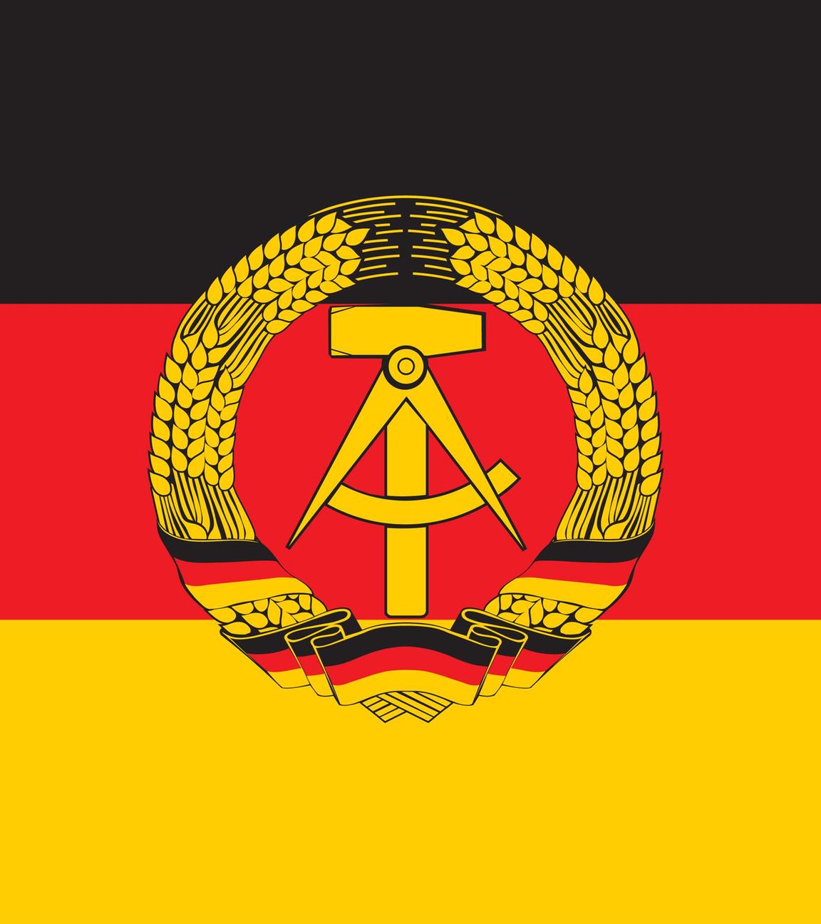 Ein Bild der DDR-Flagge