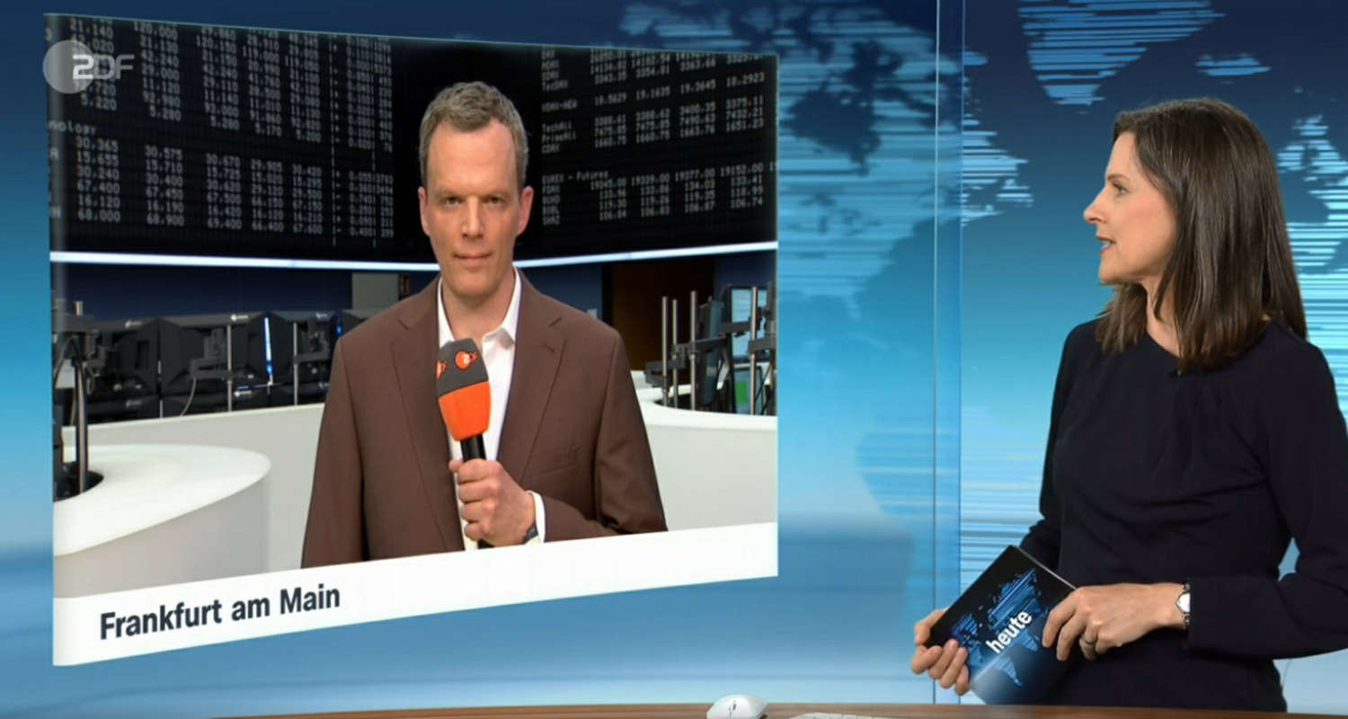 ZDF-Wirtschaftsexperte Florian Neuhann an der Frankfurter Börse