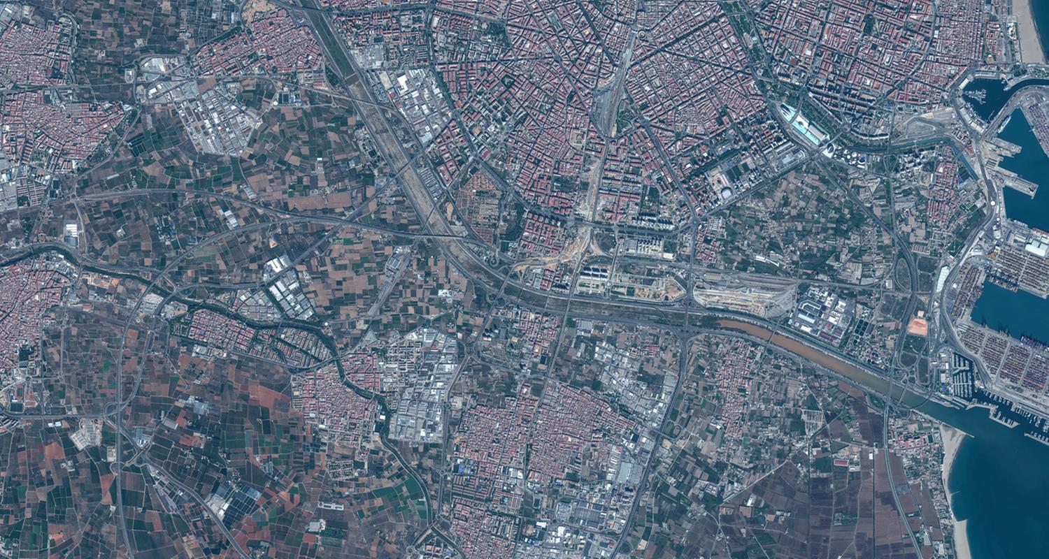 Satellitenbild von Valencia am 18. Oktober