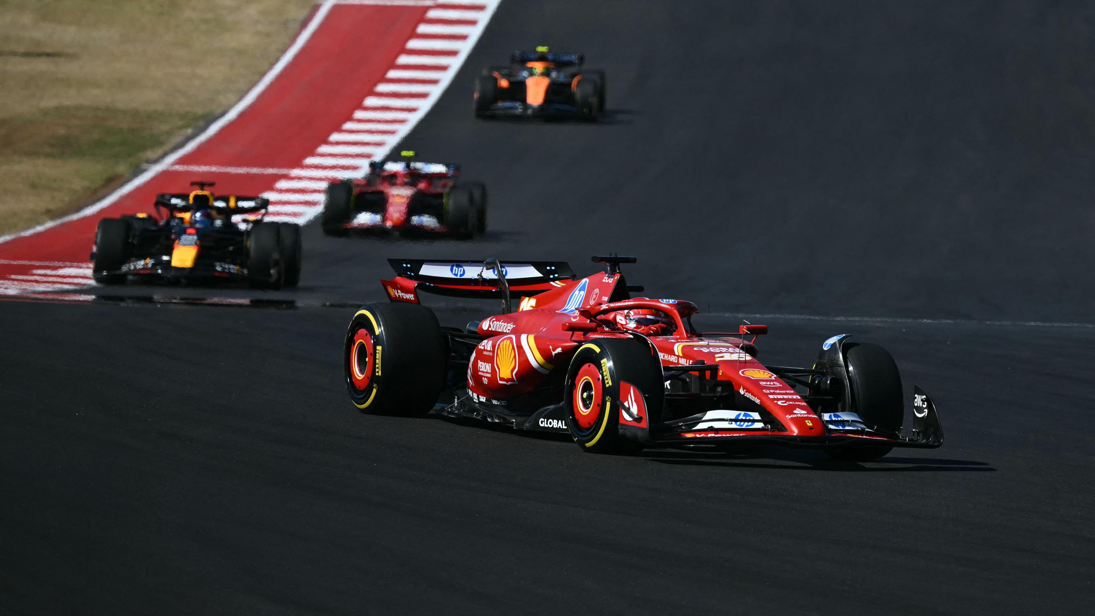 Ferraris Charles Leclerc während des United States Formula One Grand Prix.