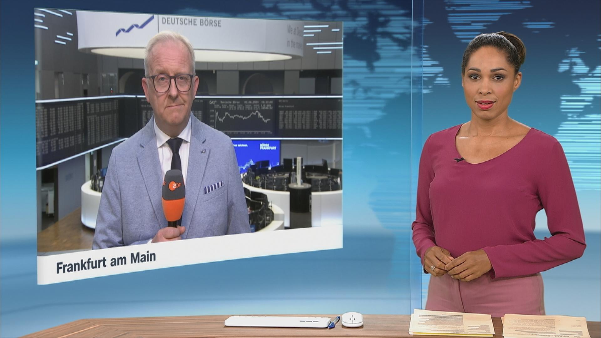 ZDF-Korrespondent Frank Bethmann an der Frankfurter Börse