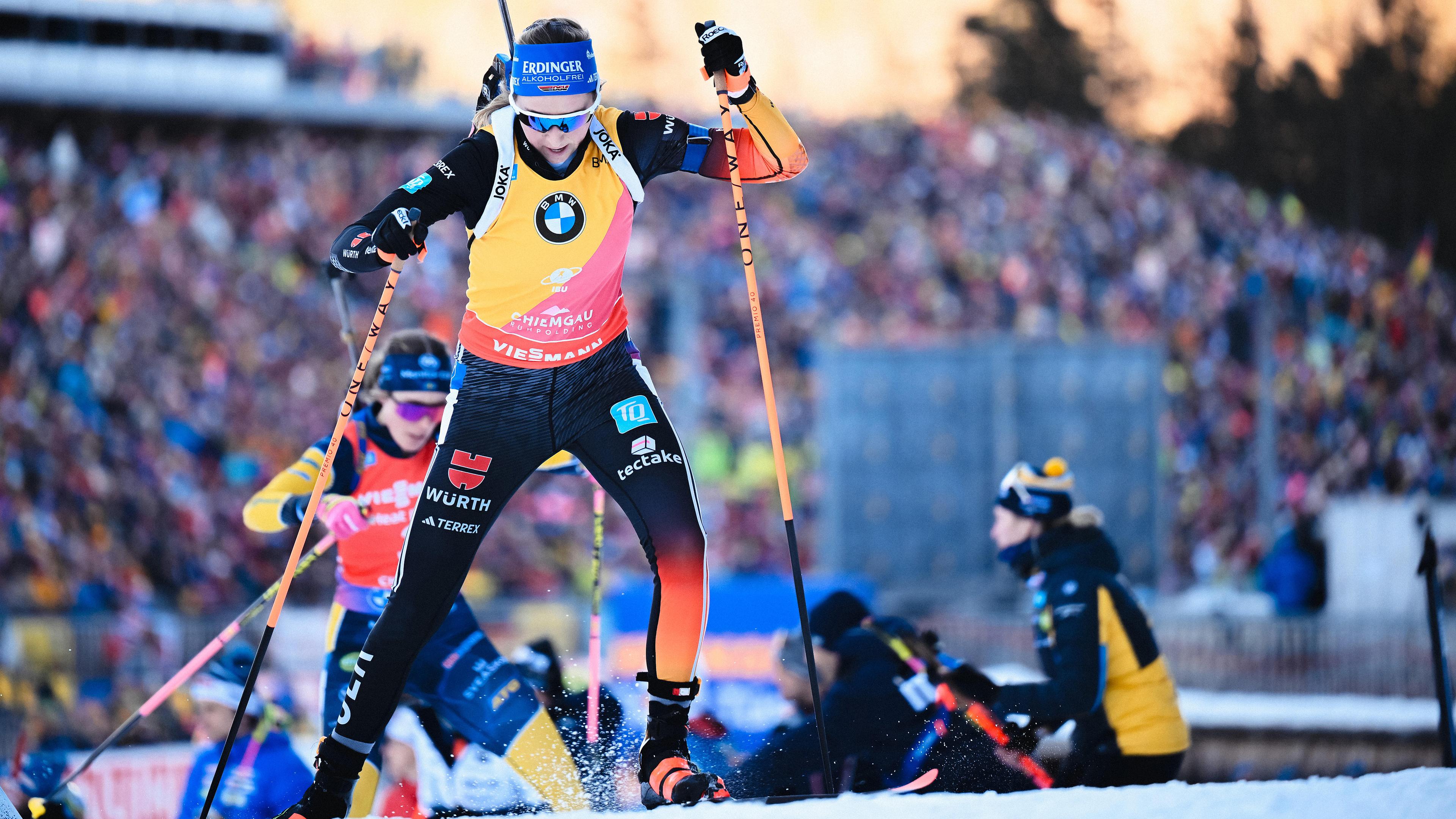 Franziska Preuß bei der Biathlon-Weltcup am 19.01.2025 in Ruhpolding