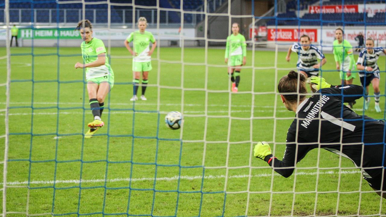 Fußball Frauen Bundesliga Wolfsburg Siegt Mühsam Beim Msv Zdfmediathek 7132