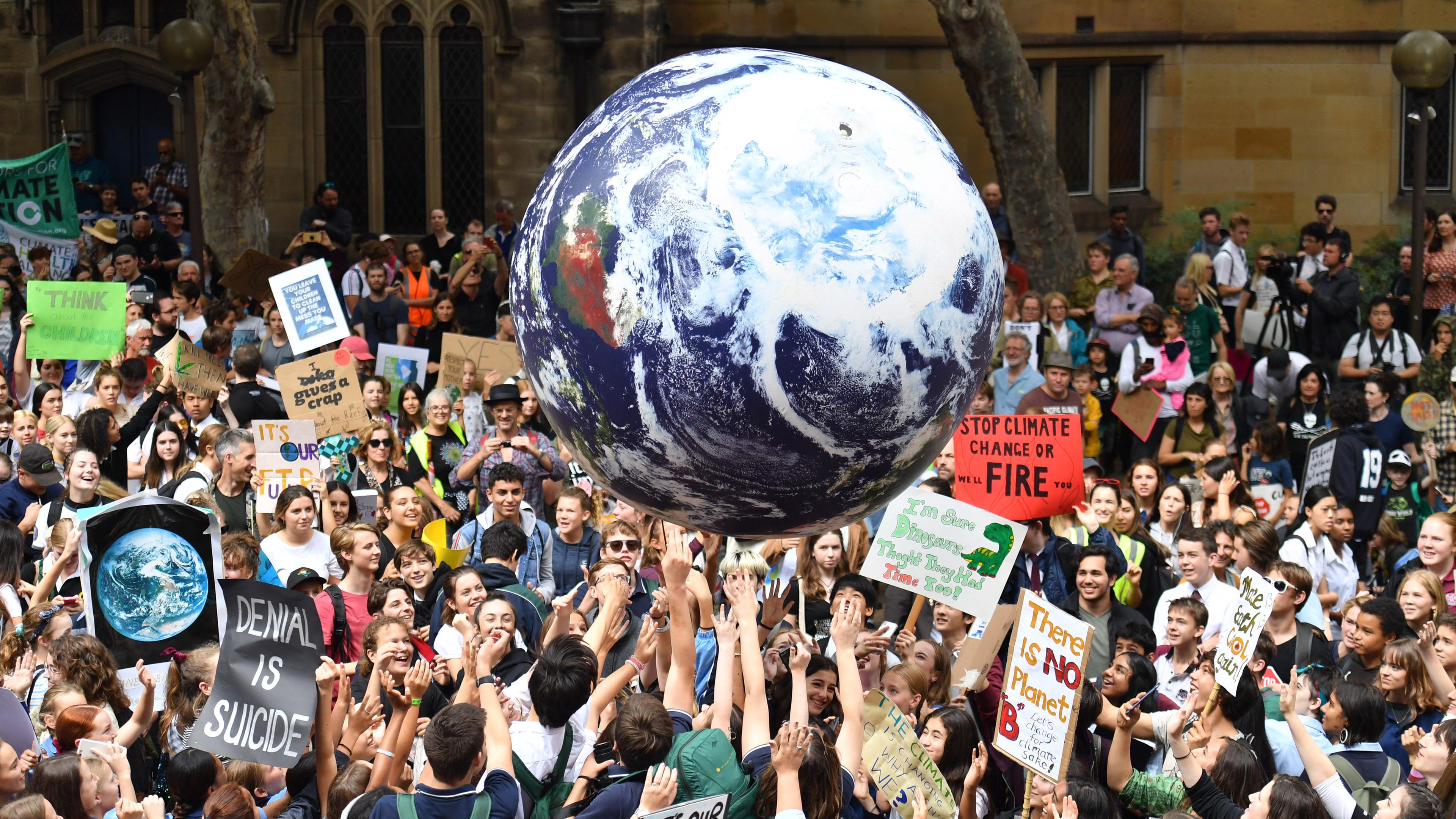 Schüler kämpfen für das Klima der Erde