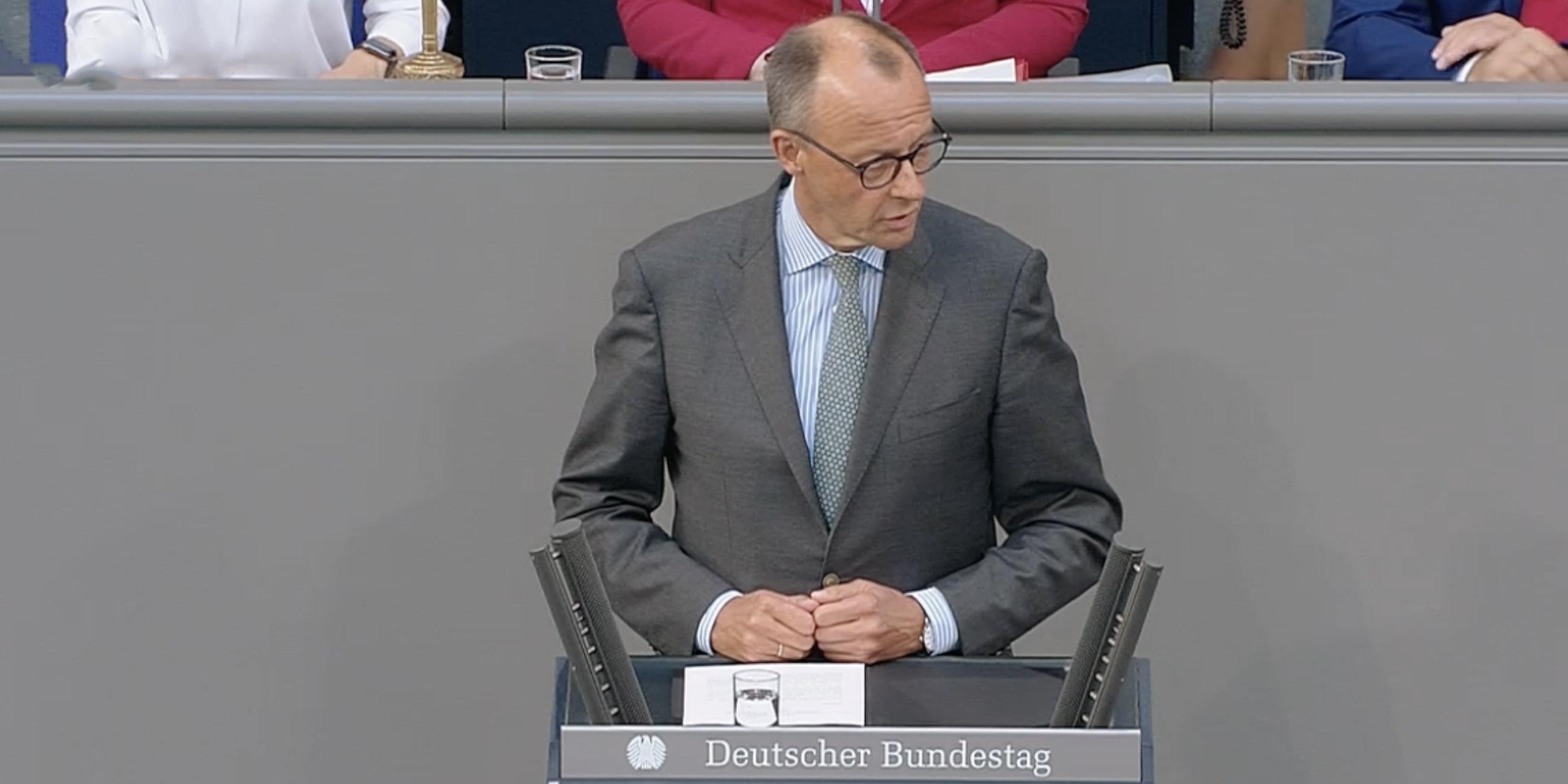 Friedrich Merz am 26.06.2024 im Bundestag