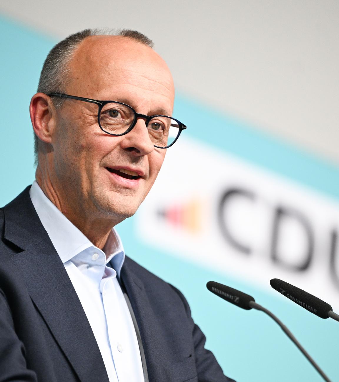 Friedrich Merz, Vorsitzender der CDU, spricht während des Netzwerktreffens von Kommunalpolitikerinnen der CDU Deutschland