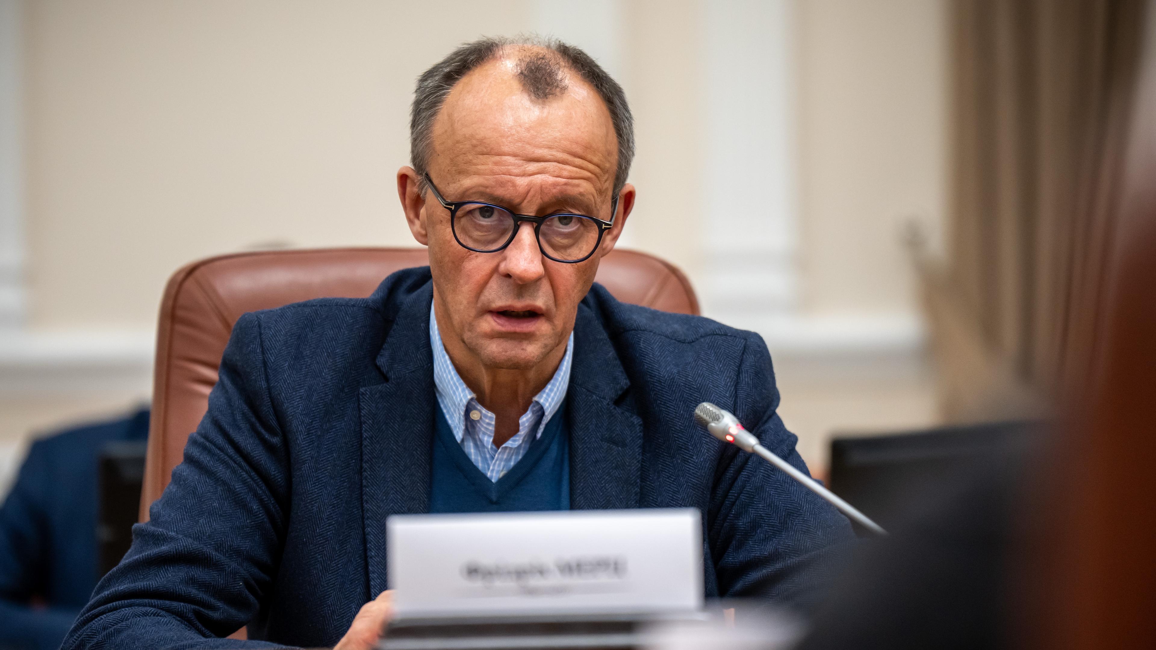 Friedrich Merz, Unions-Kanzlerkandidat und CDU-Bundesvorsitzender in der Ukraine