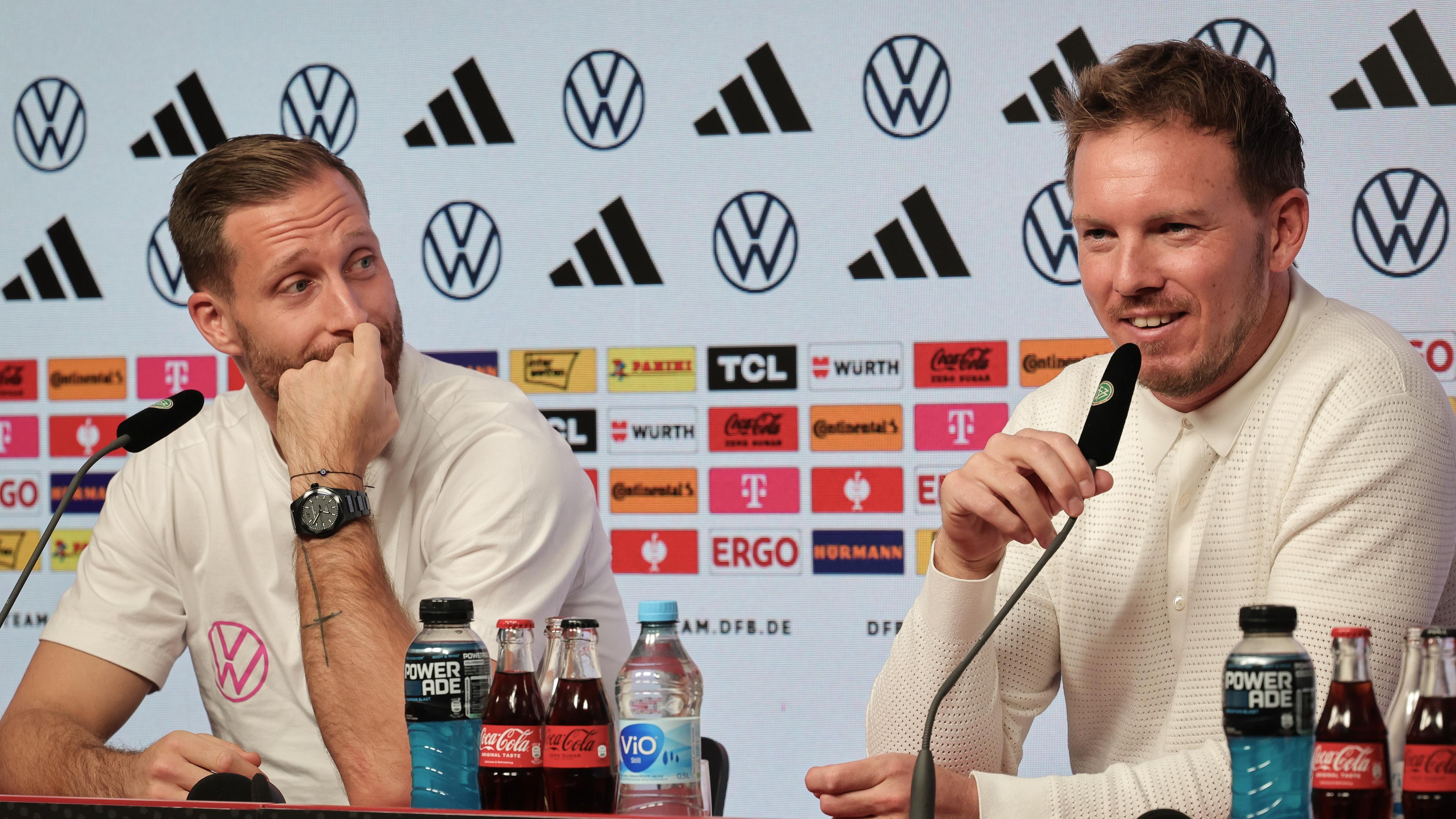 Fußball: Oliver Baumann (l.) und Julian Nagelsmann.