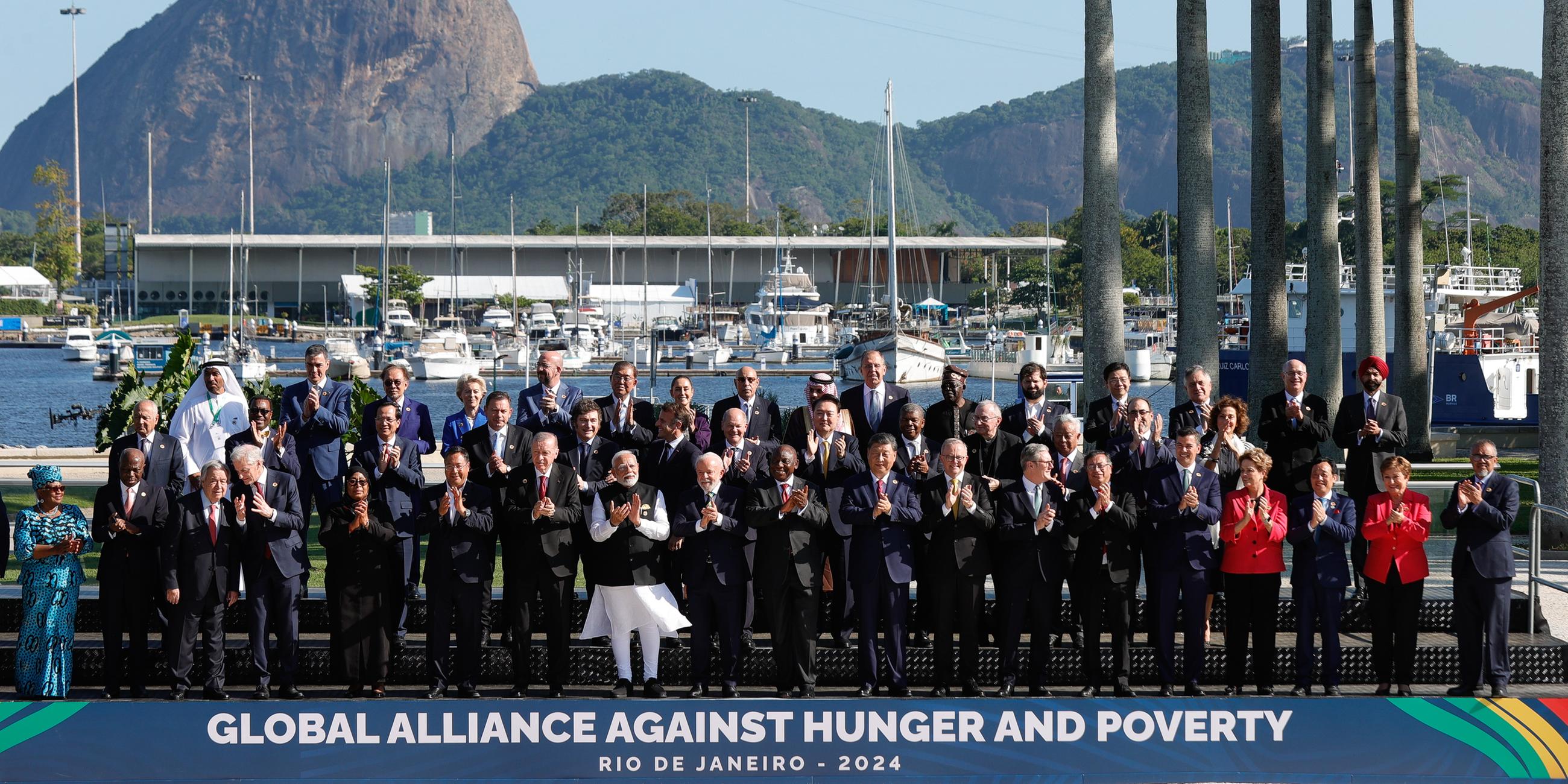 Die Staats- und Regierungschefs der G20-Gruppe in Brasilien.