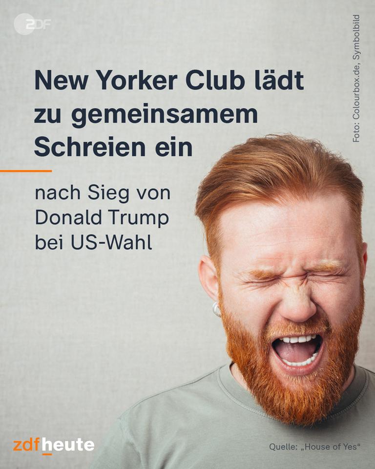 Grafik: New Yorker Club lädt zum gemeinsamen Schreien ein