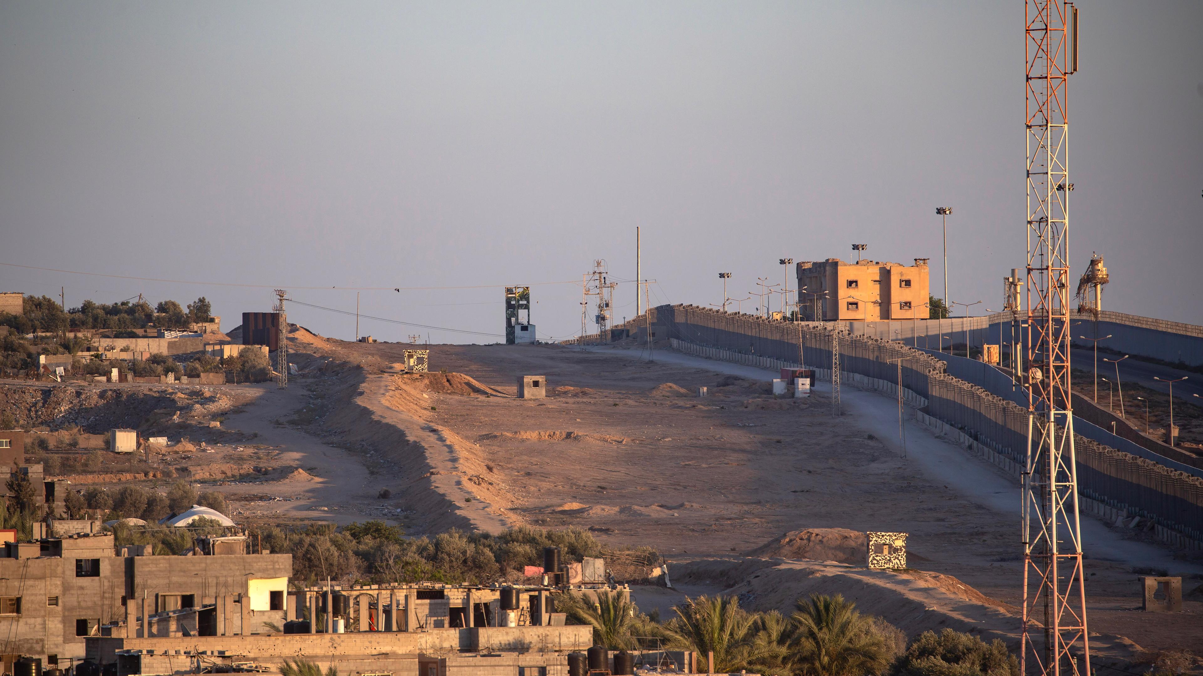 Grenzzaun zwischen dem Gazastreifen und Ägypten