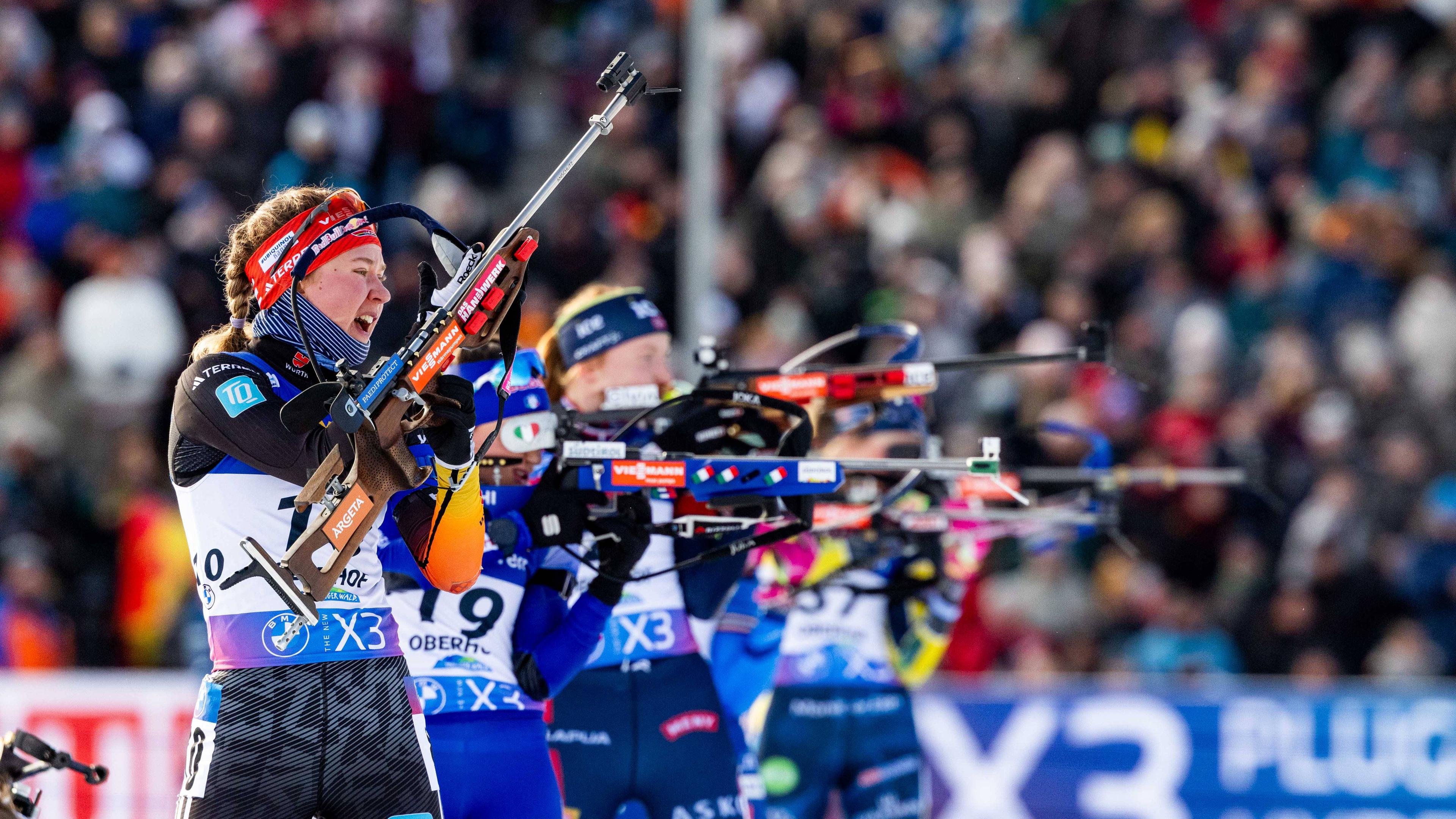 11.01.2025, Oberhof: Biathlon-Weltcup: Selina Grotian beim Schießen