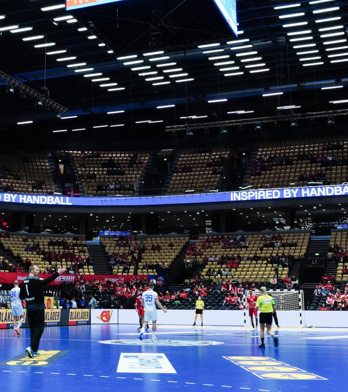 Leere Ränge bei der Handball-WM.