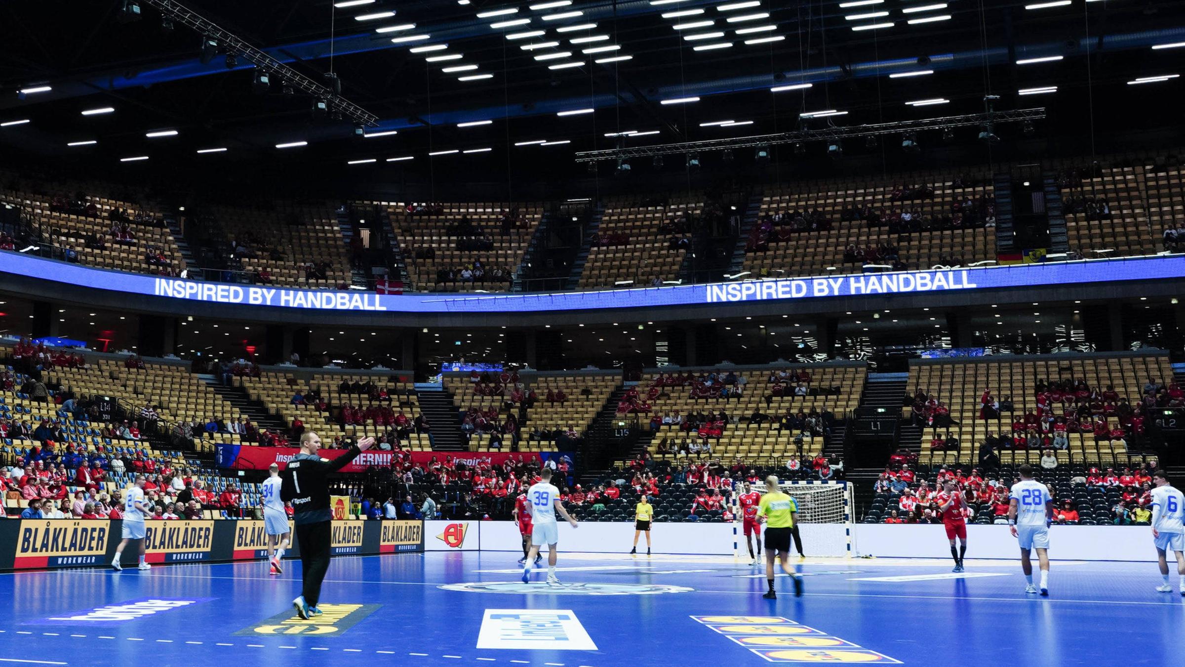 Leere Ränge bei der Handball-WM.