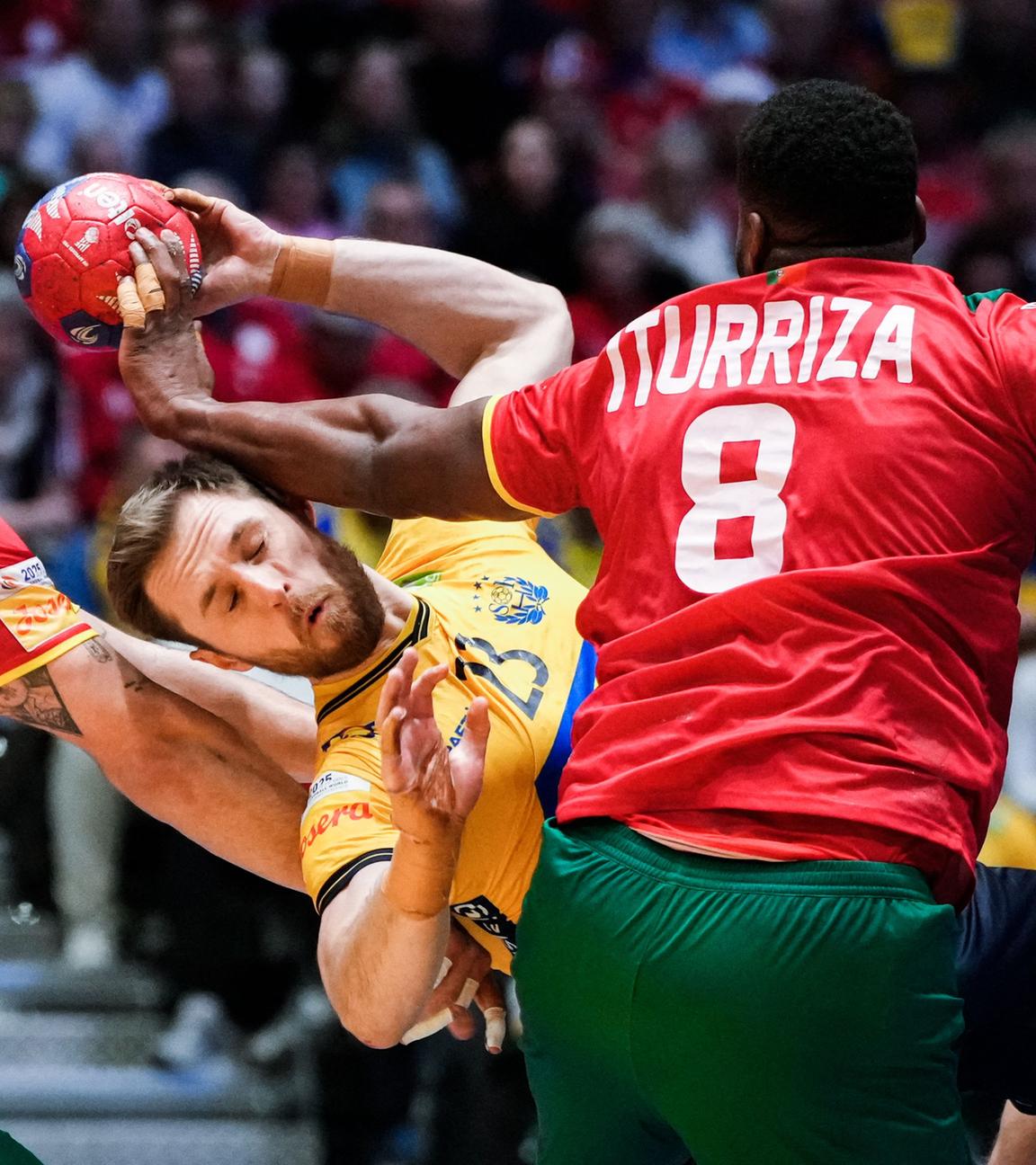 Handballl-WM: Schweden gegen Portugal.