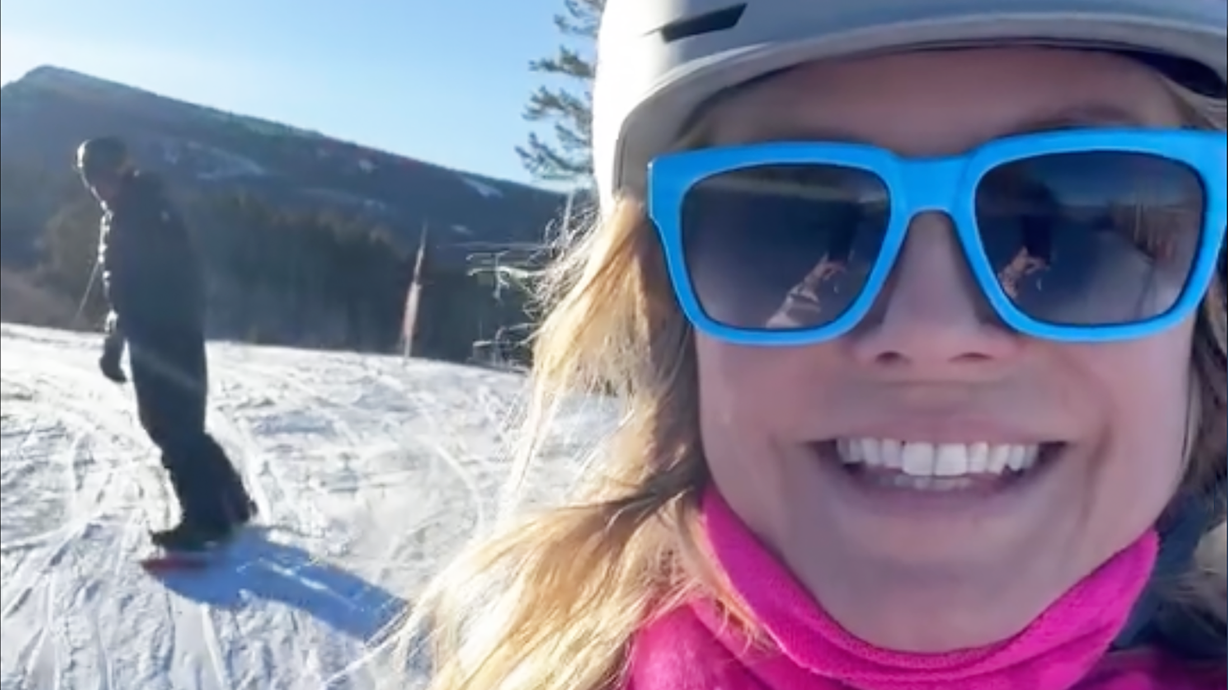 Instagram-Post von Heidi Klum auf der Skipiste