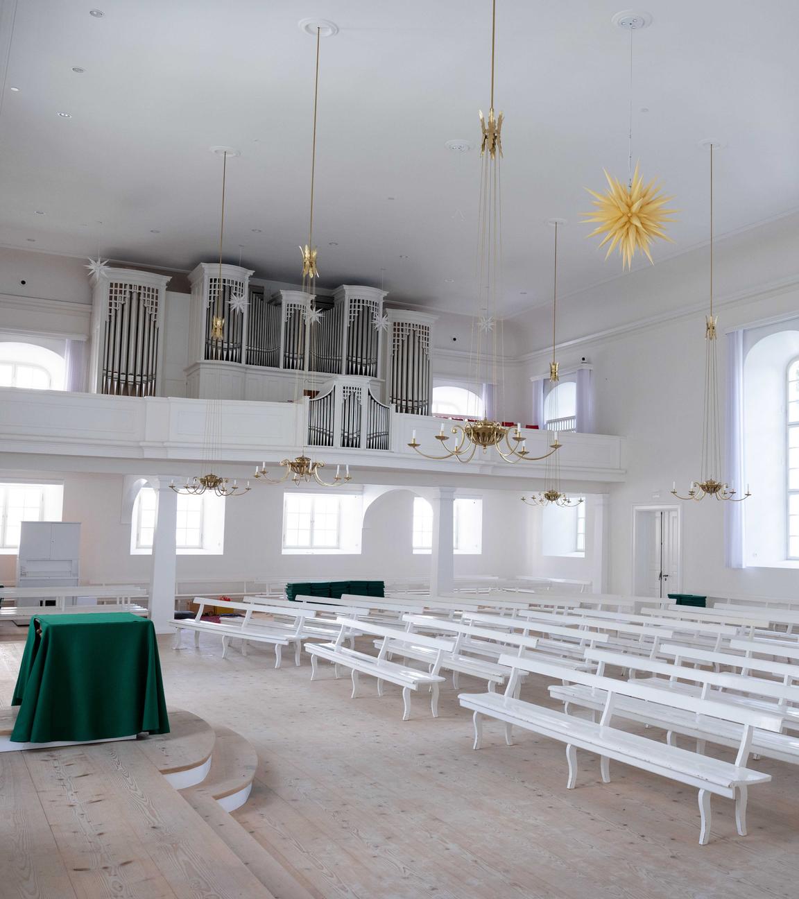Der Kirchensaal der Herrnhuter Brüdergemeine