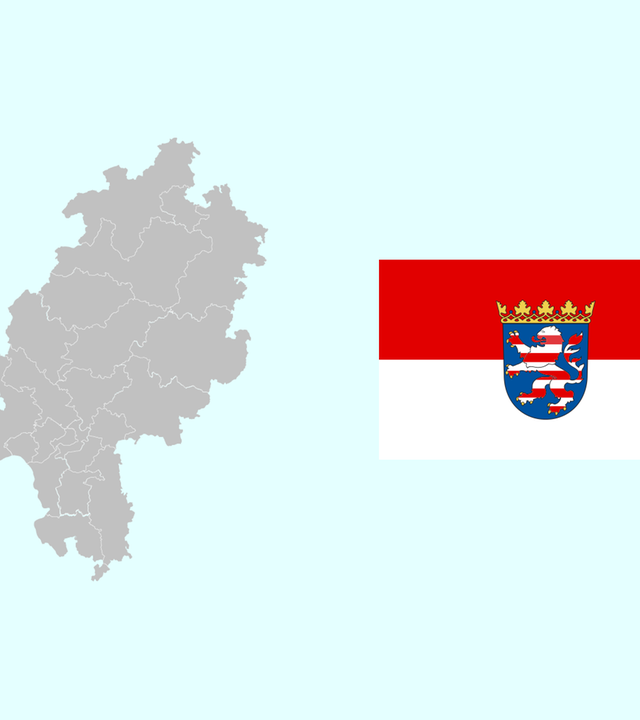 Wahlkreise und Flagge von Hessen