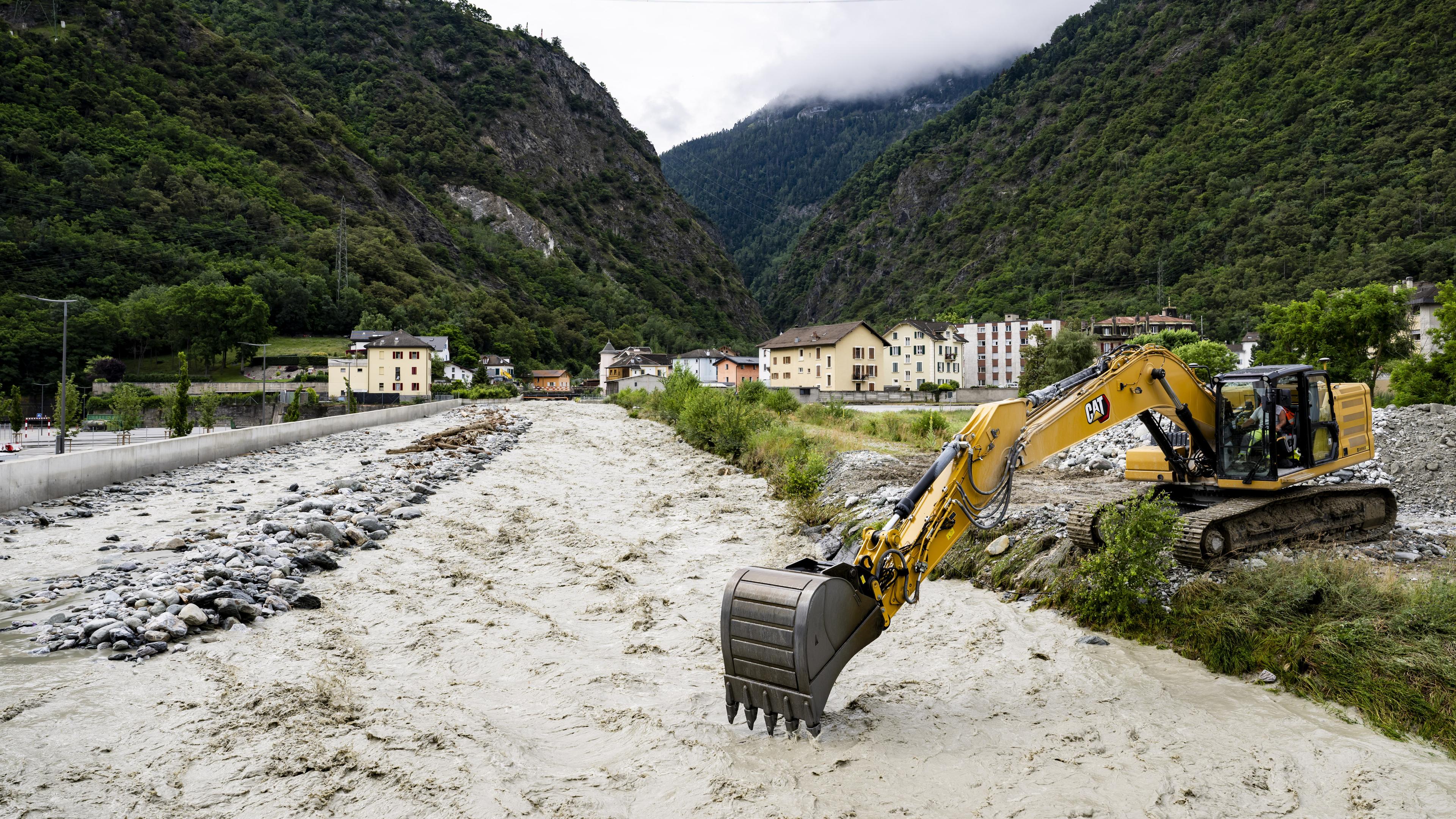 Hochwasser im Kanton Wallis