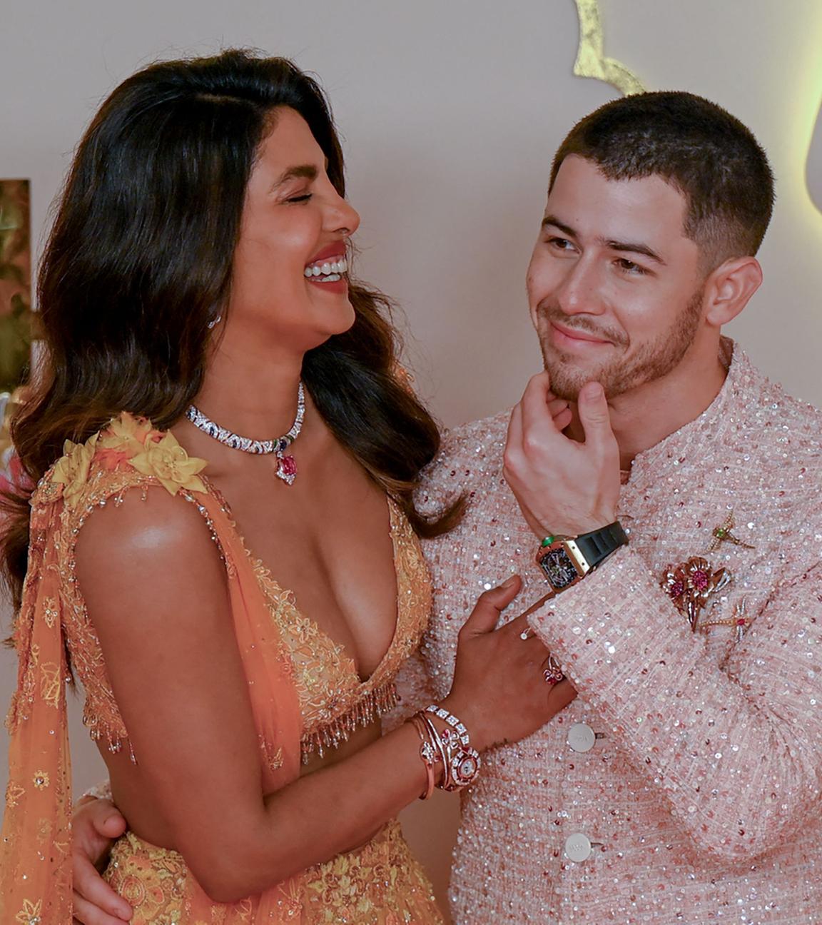 Nick Jonas und Priyanka Chopra bei der Hochzeit von Anant Ambani und Radhika Merchant