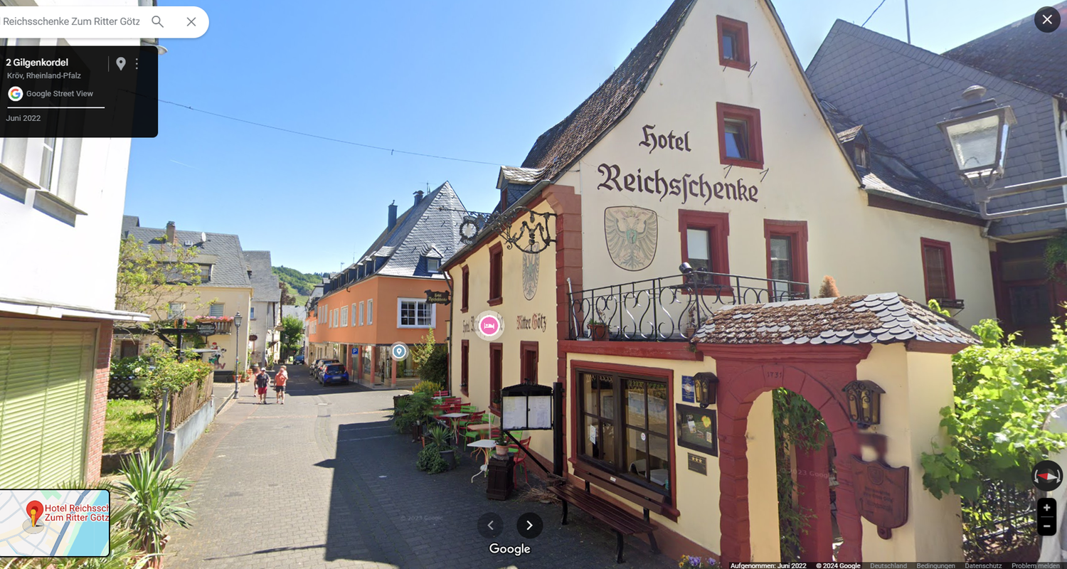 Hotel "Reichsschenke" in Kröv an der Mosel.