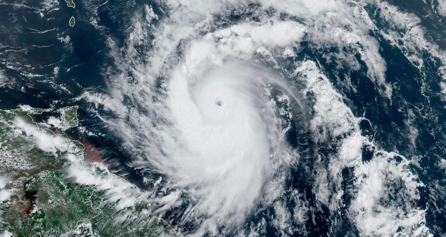 Hurricane Beryl, Satellitenbild