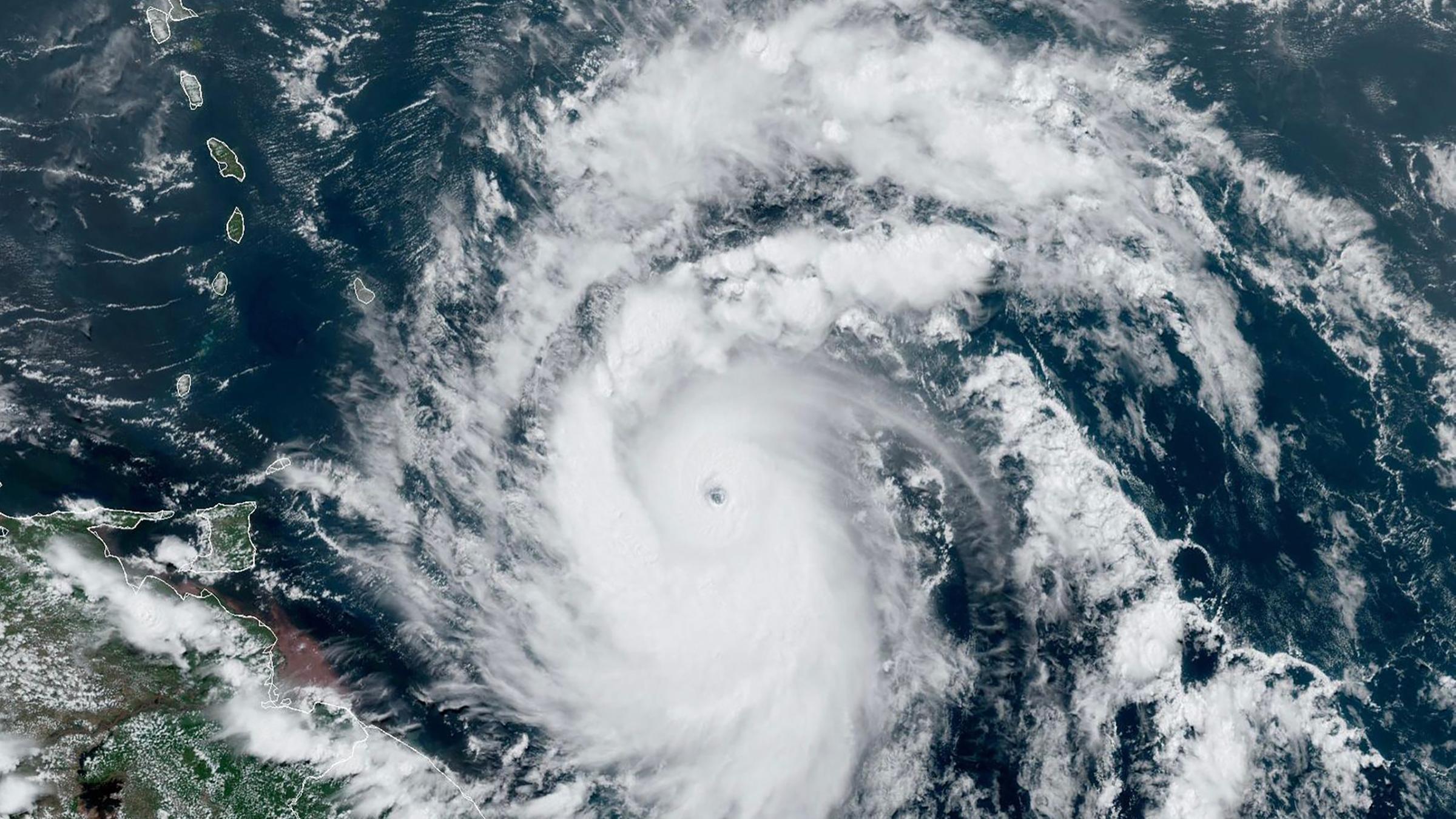 Das Satellitenbild zeigt Hurrikan Beryl am 30. Juni 2024, 17:50 Ortszeit
