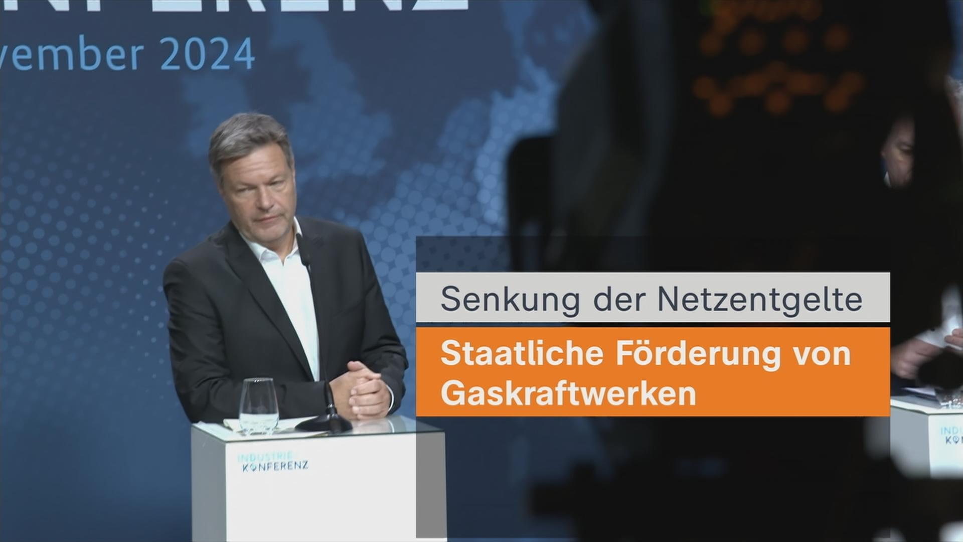 Bundeswirtschaftminister Robert Habeck bei der Industriekonferenz