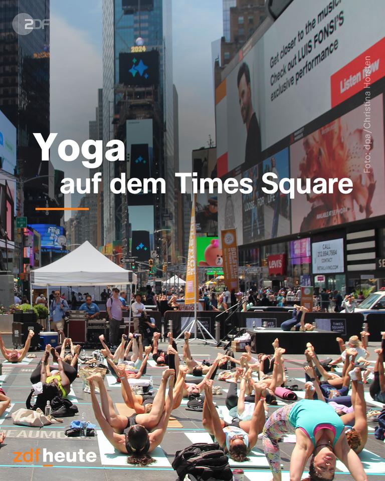 Infografik: Yoga auf dem Times Square