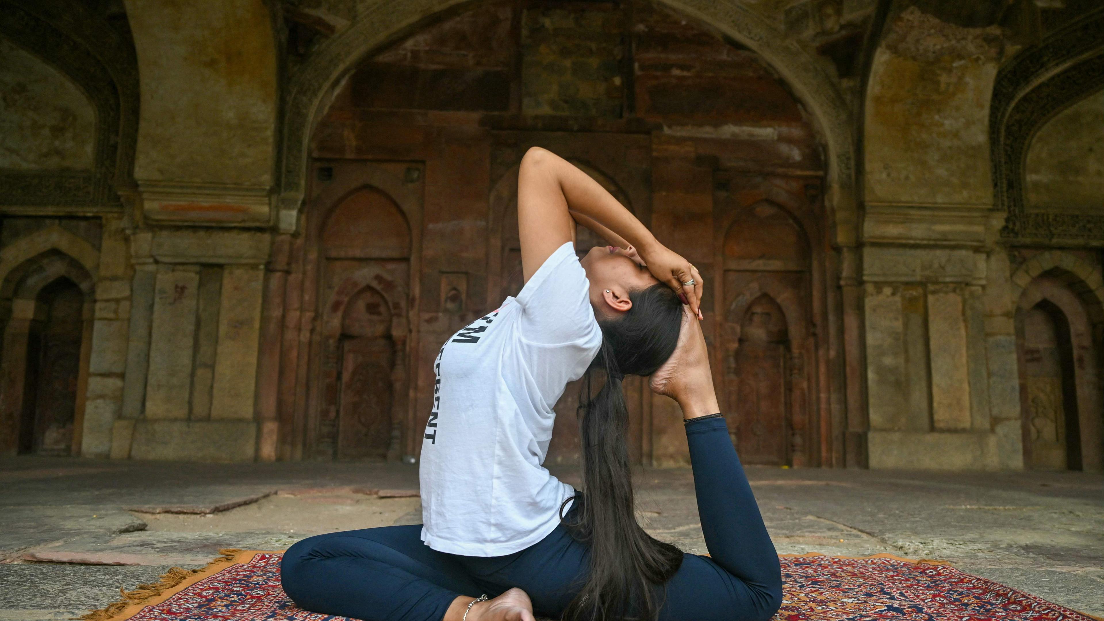 Internationaler Tag des Yoga in Indien.